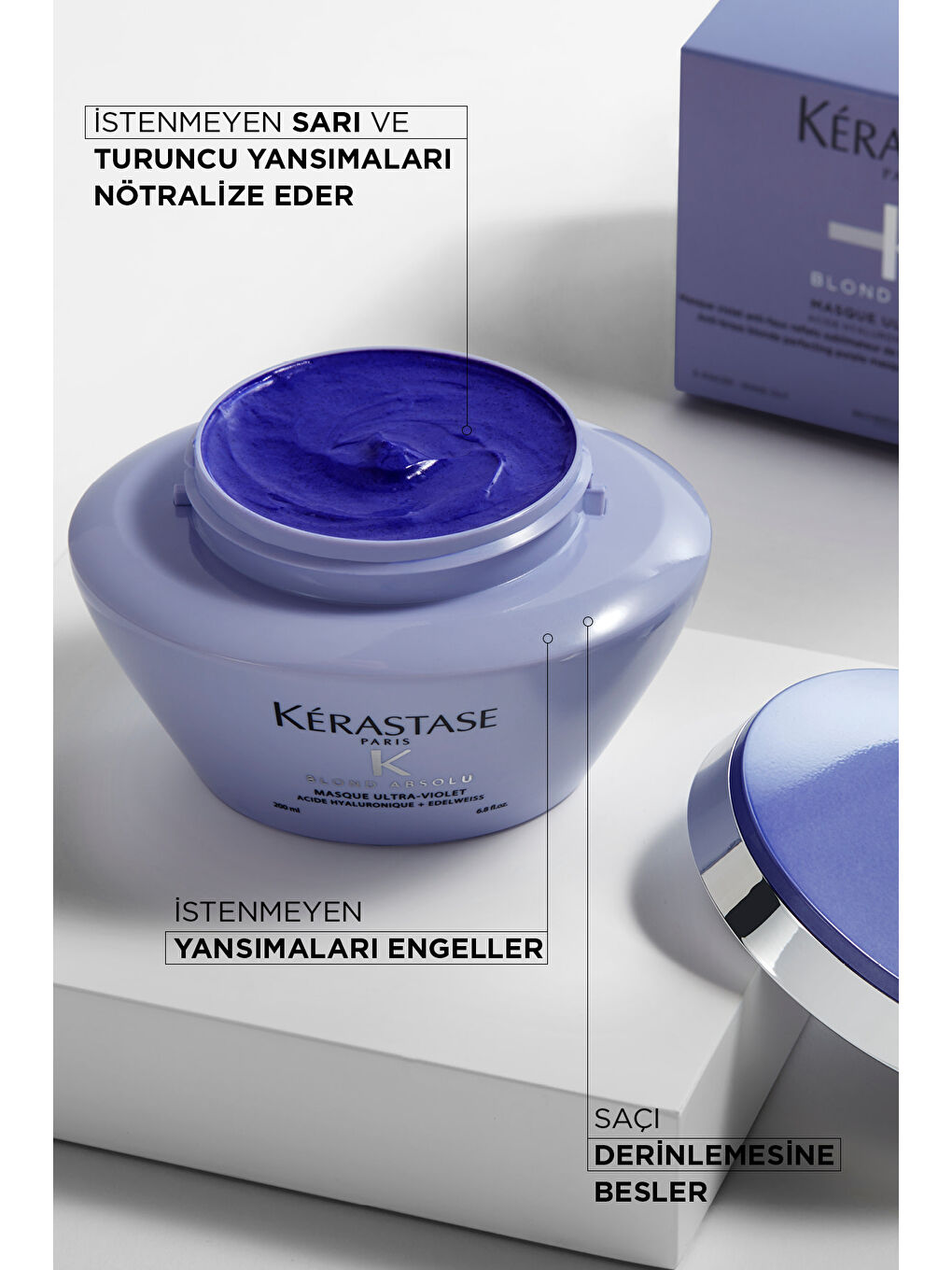 Kerastase Renksiz Blond Absolu Masque Ultra Violet Saç Maskesi 200ml - 3