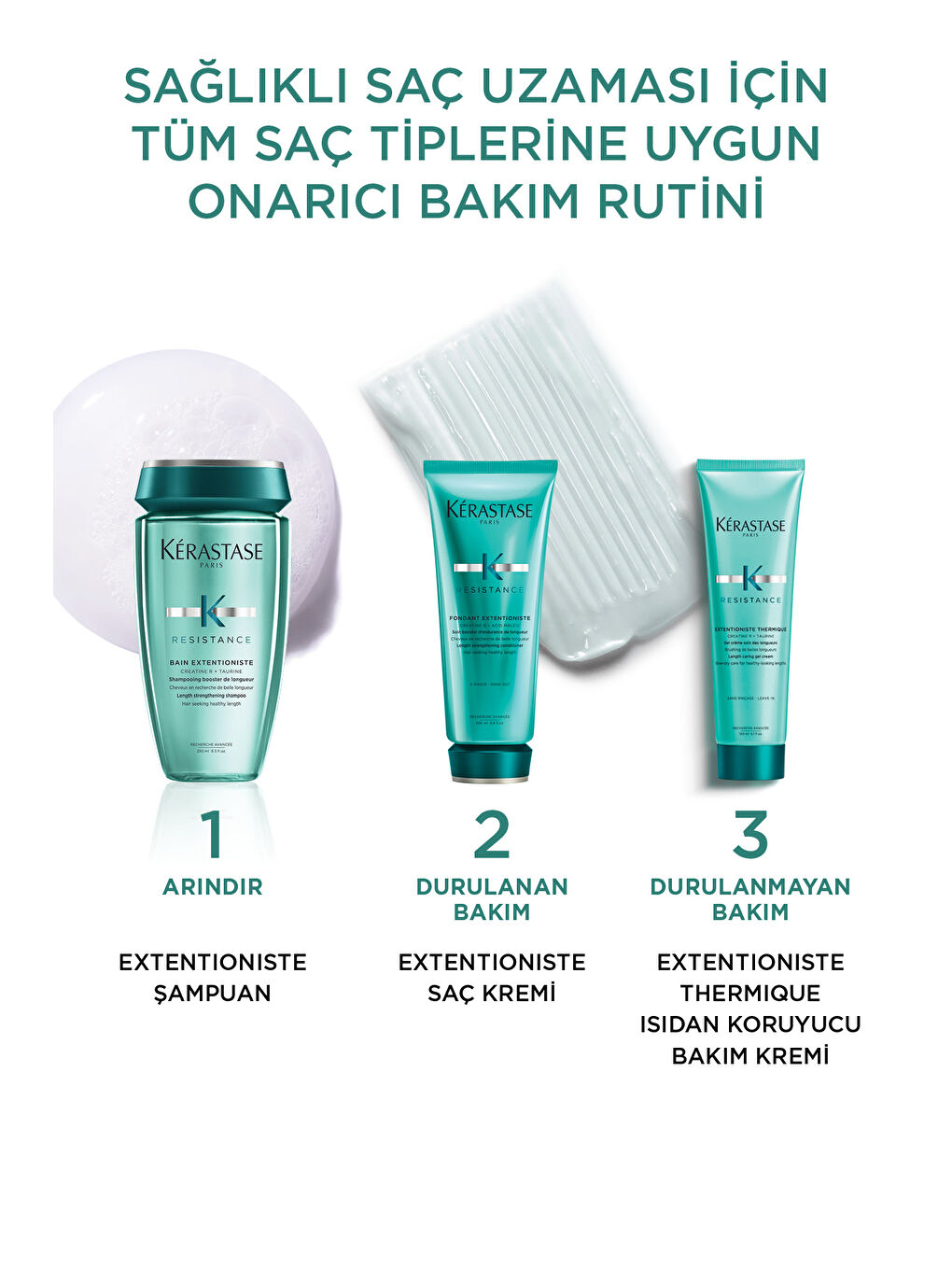 Kerastase Renksiz Resistance Extentioniste Thermique Uzun Saçlar İçin Isıya Karşı Koruyucu Jel Krem 150ml - 5