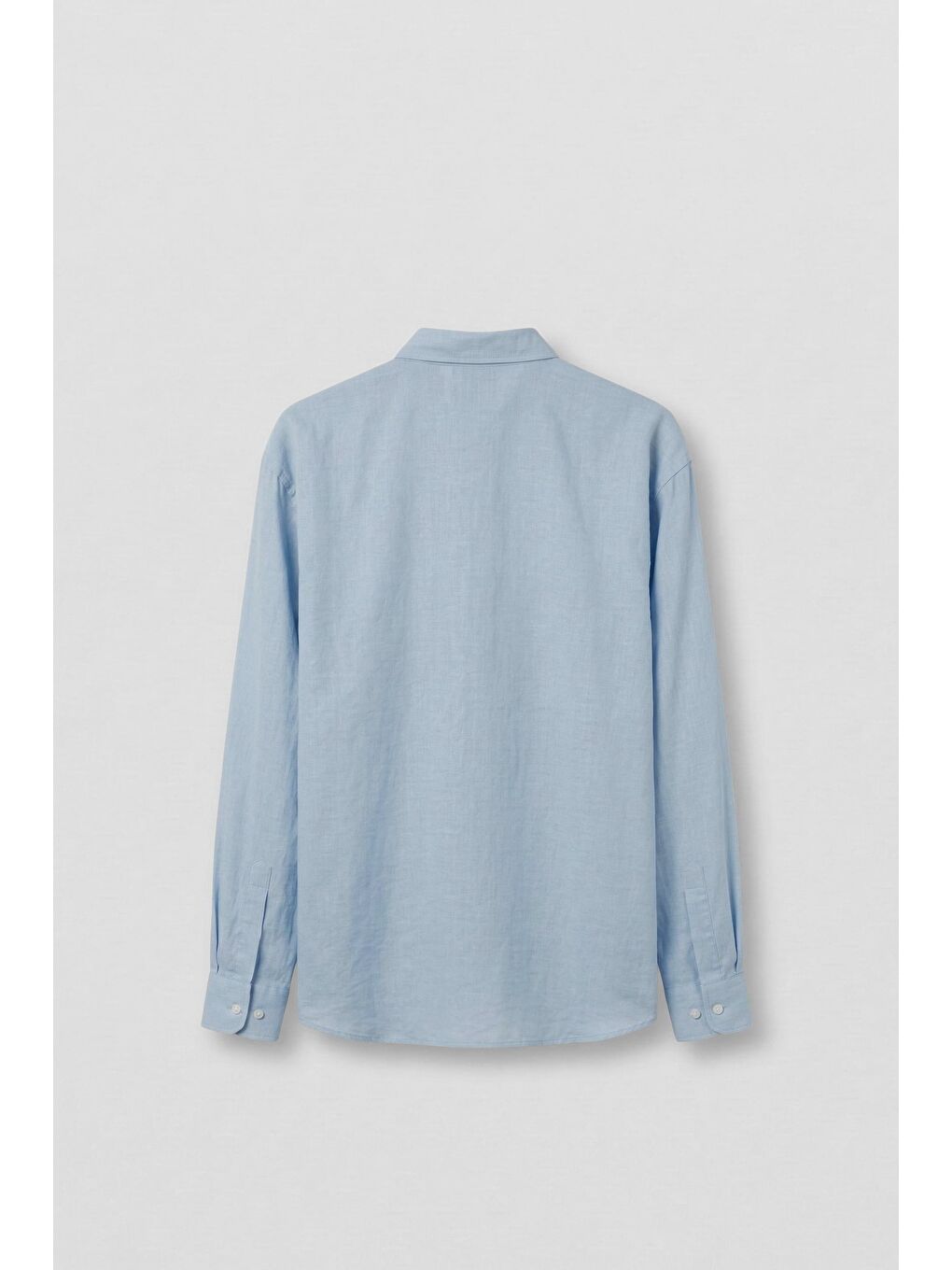 Erkek Relax Fit Rahat Kesim İnce Gömlek Açık Mavi-1