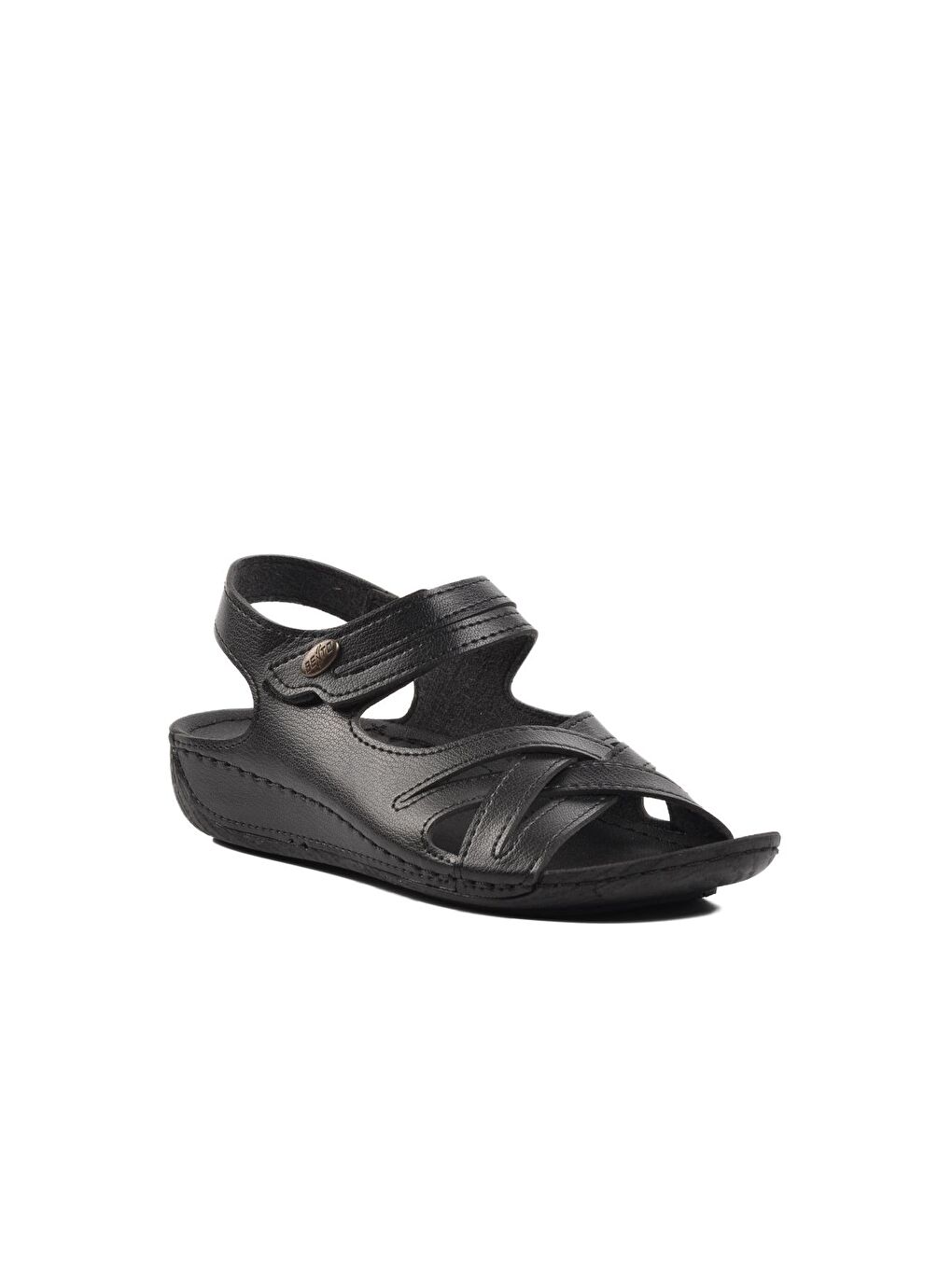 Siyah Anatomik Cırtlı Kadın Sandalet 16.035 Z-2