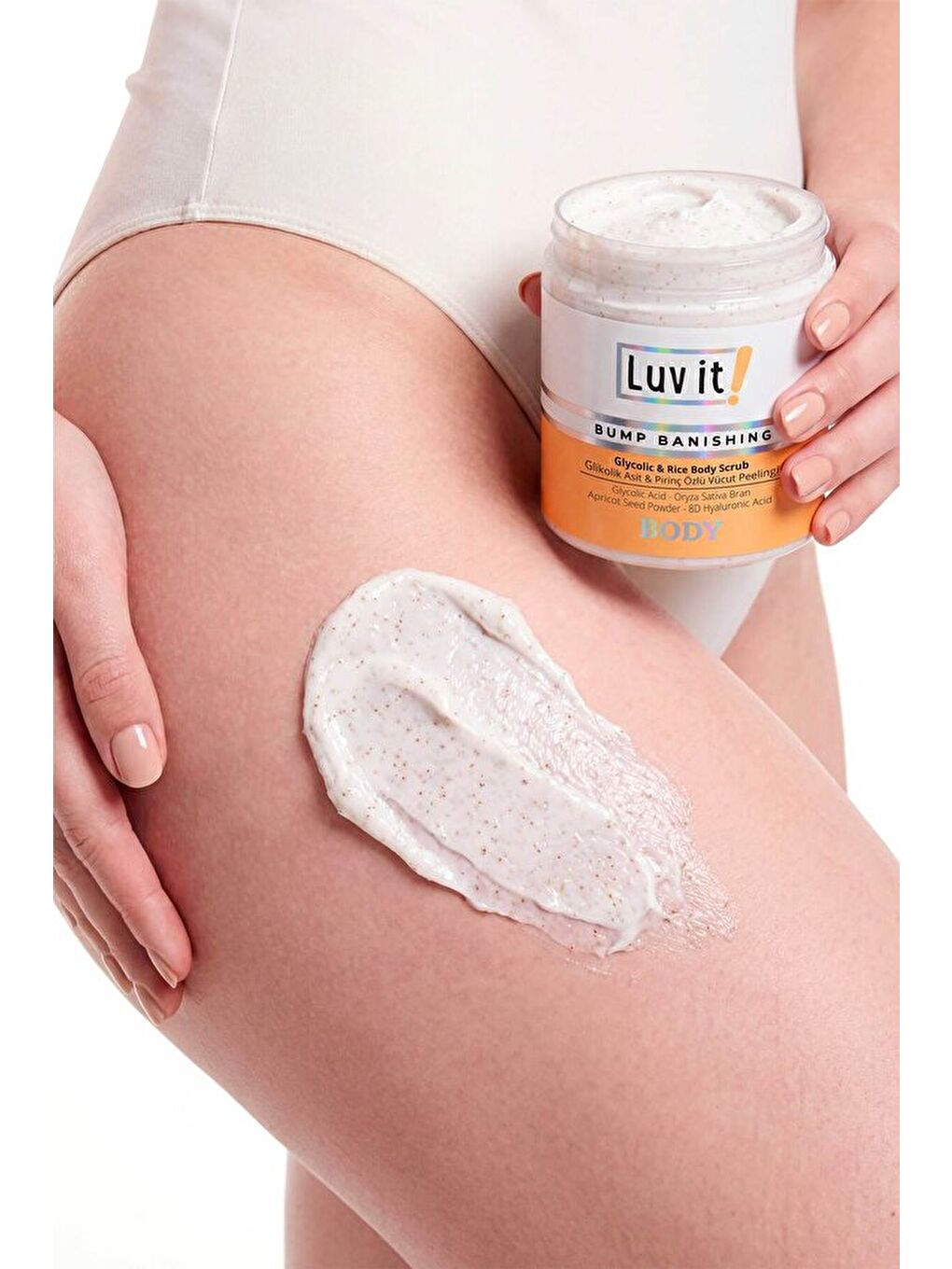 Glikolik Asit Vücut Peelingi - Pirinç Özlü Hyaluronik Asit İçeren Body Scrub 250 ml-2