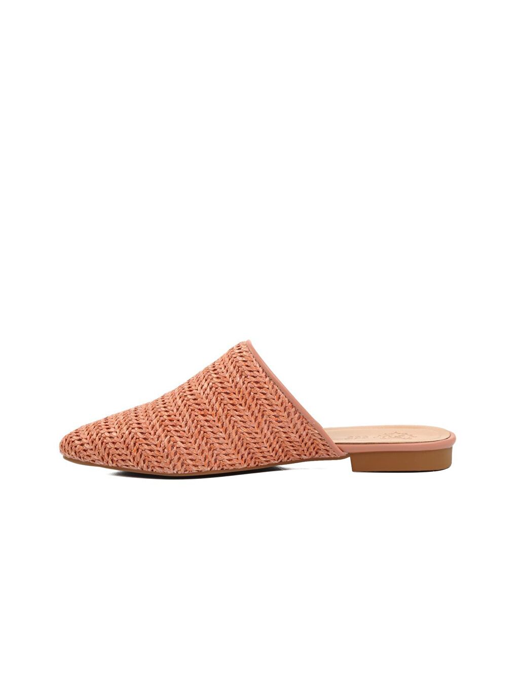 Pembe K314 Somon Kadın Hasır Örgü Terlik-1