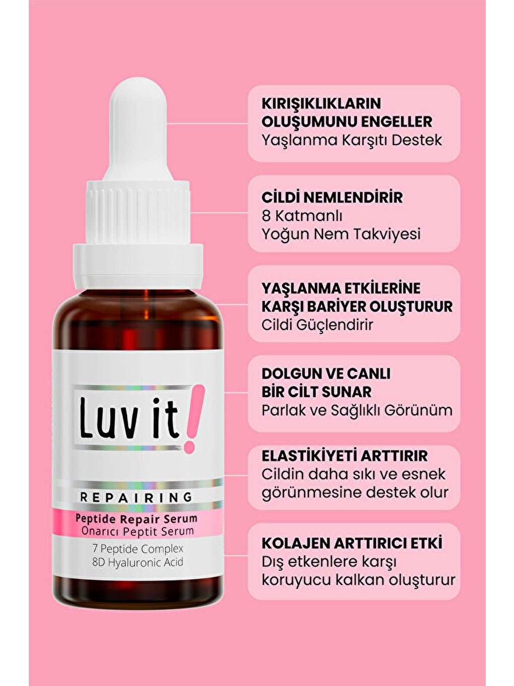 Yaşlanma Karşıtı, Cilt Yenileyici Ve Onarıcı Peptit Serum 30ml-3