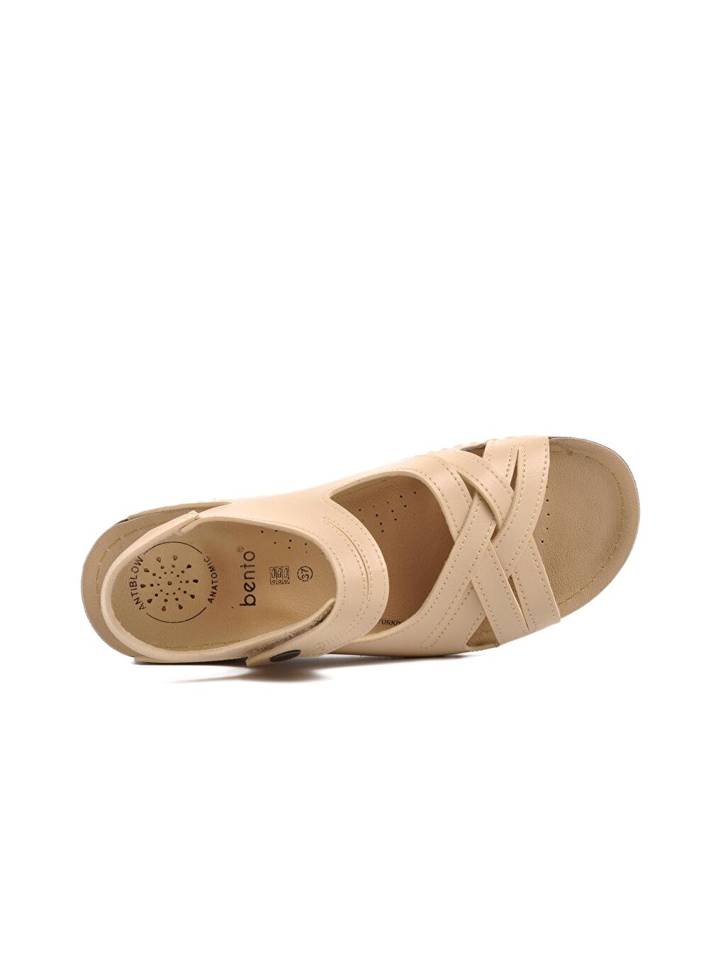 Bej Anatomik Cırtlı Kadın Sandalet 16.035 Z-4