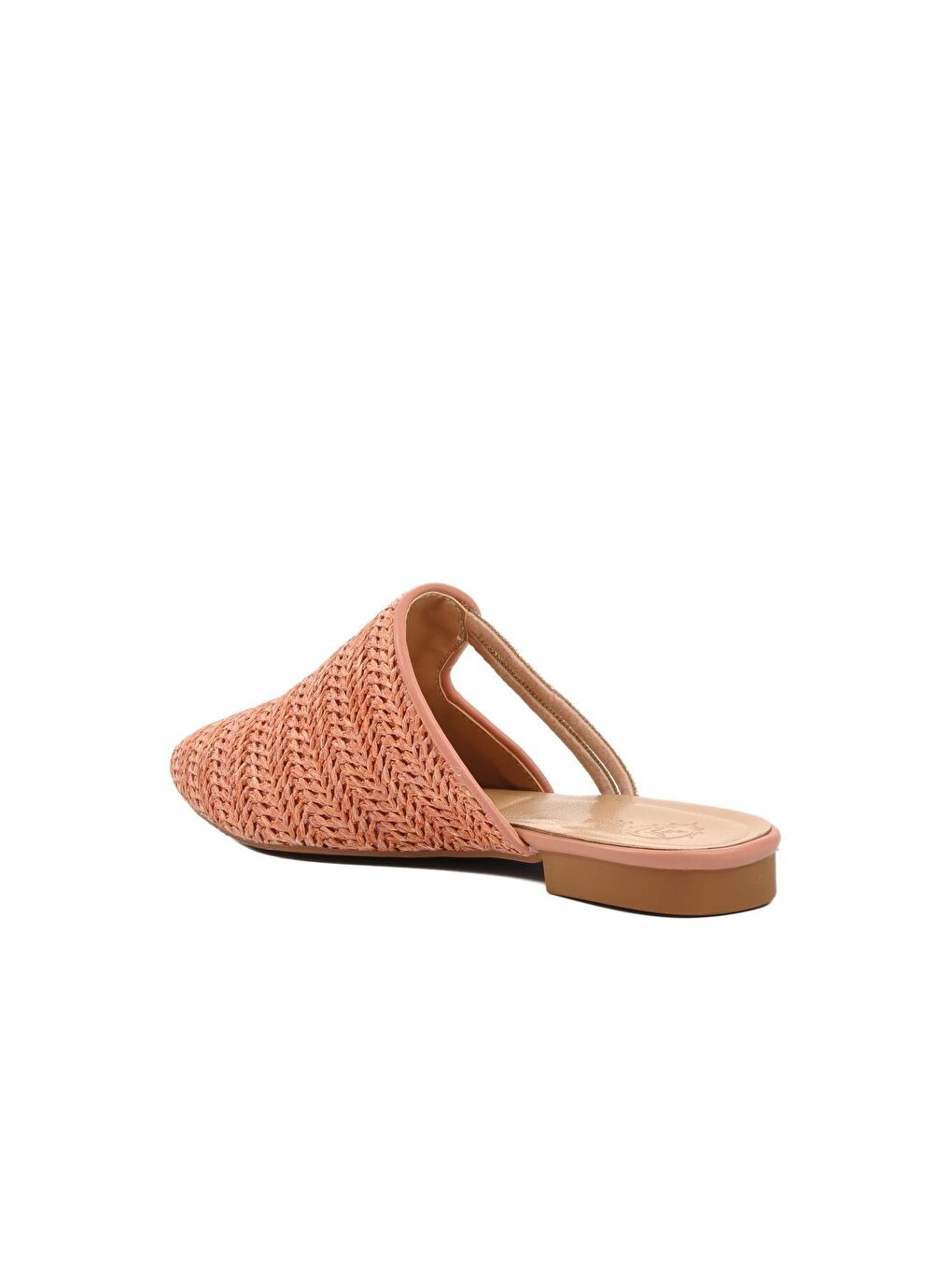 Pembe K314 Somon Kadın Hasır Örgü Terlik-3