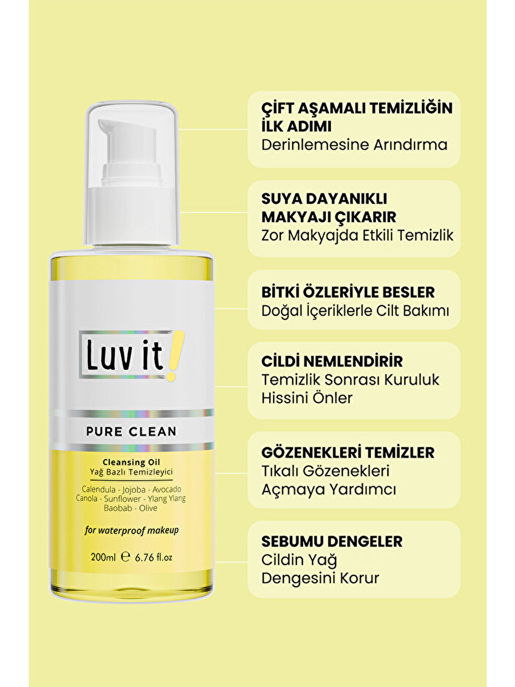 Bitkisel Içerikli Yağ Bazlı Makyaj Temizleyici 200ml-3