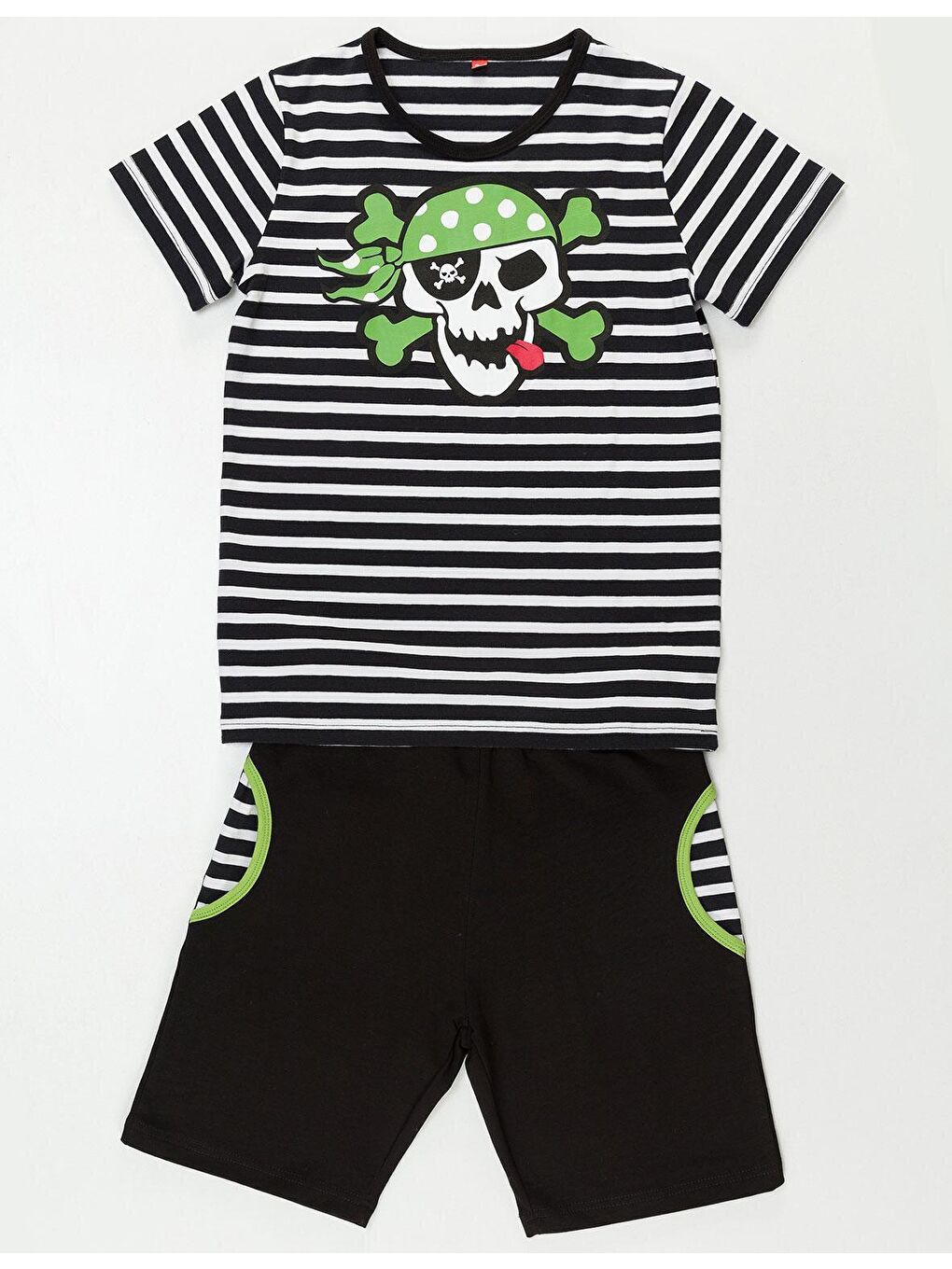 Karışık Green Pirate Erkek Çocuk Tişört Şort Takım-2