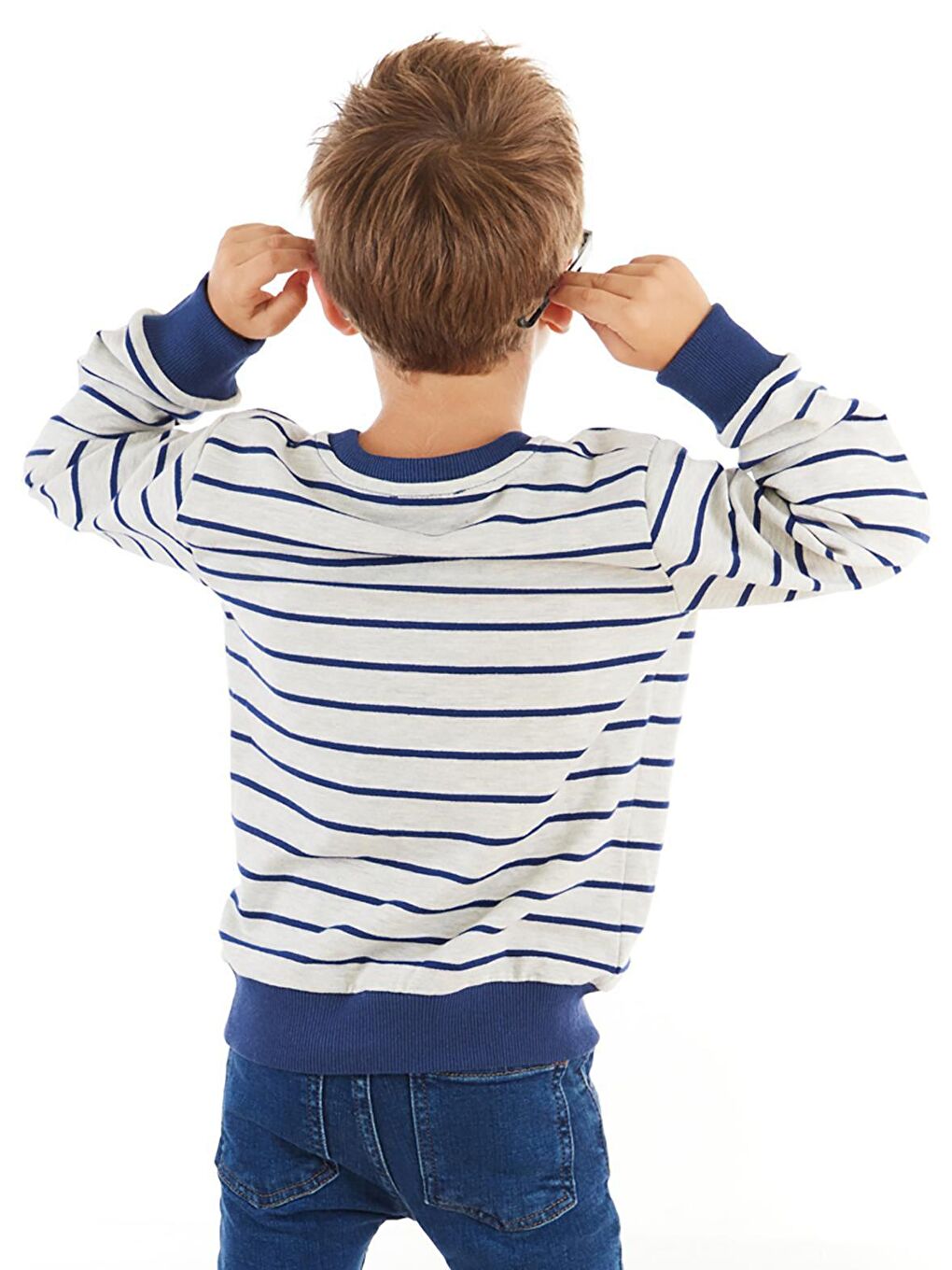 Denokids Karışık Tilki Çizgili Erkek Çocuk Sweatshirt - 1