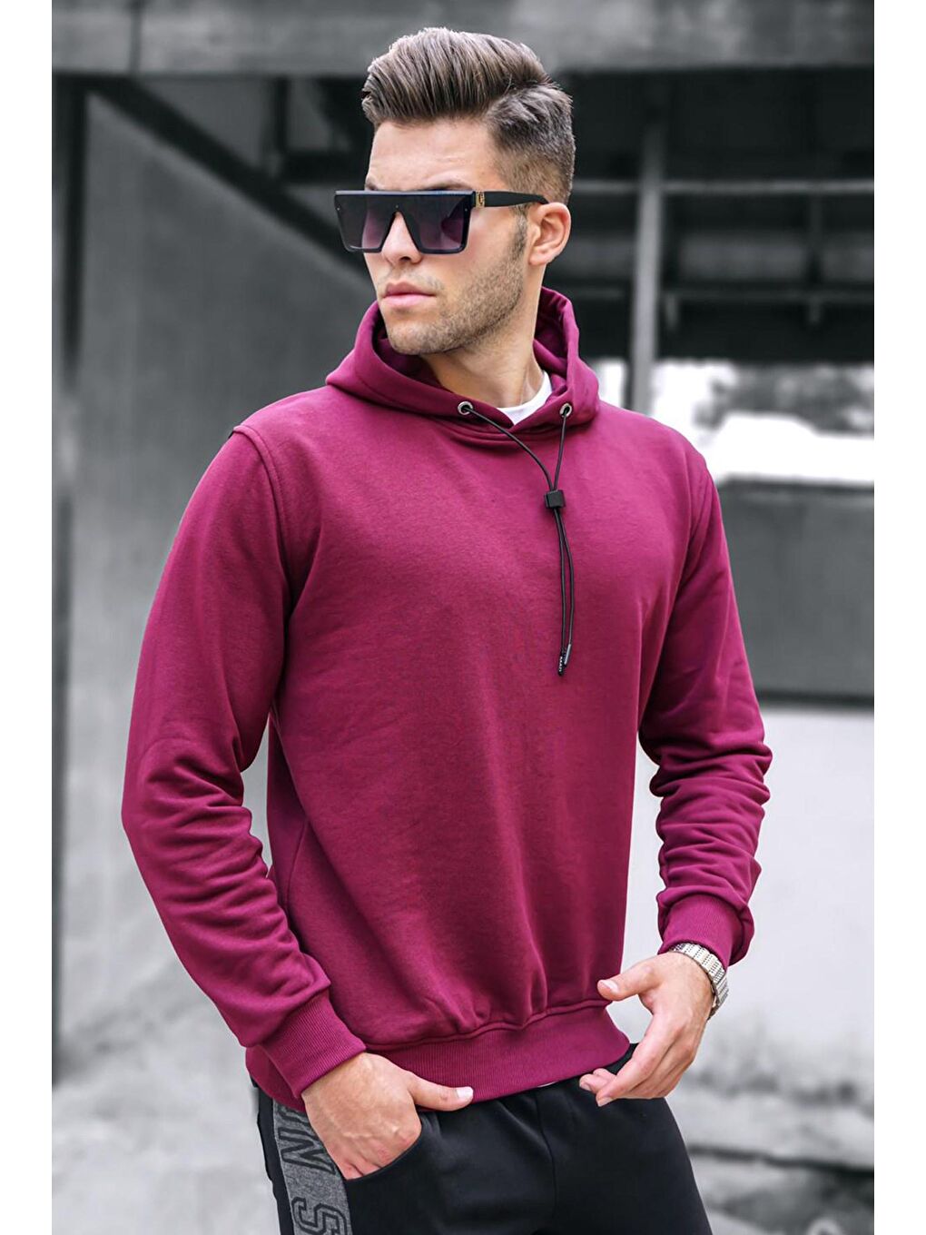 Madmext Bordo Erkek Sweatshirt 5334