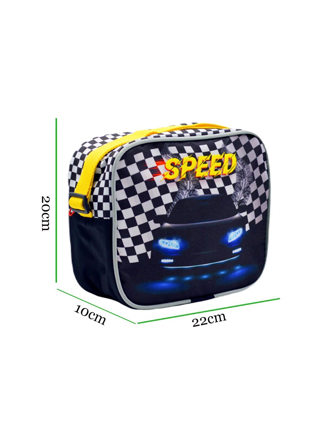 3 Bölmeli İlkokul Okul Sırt Çantası Ve Beslenme Çantası Speed Sarı-3