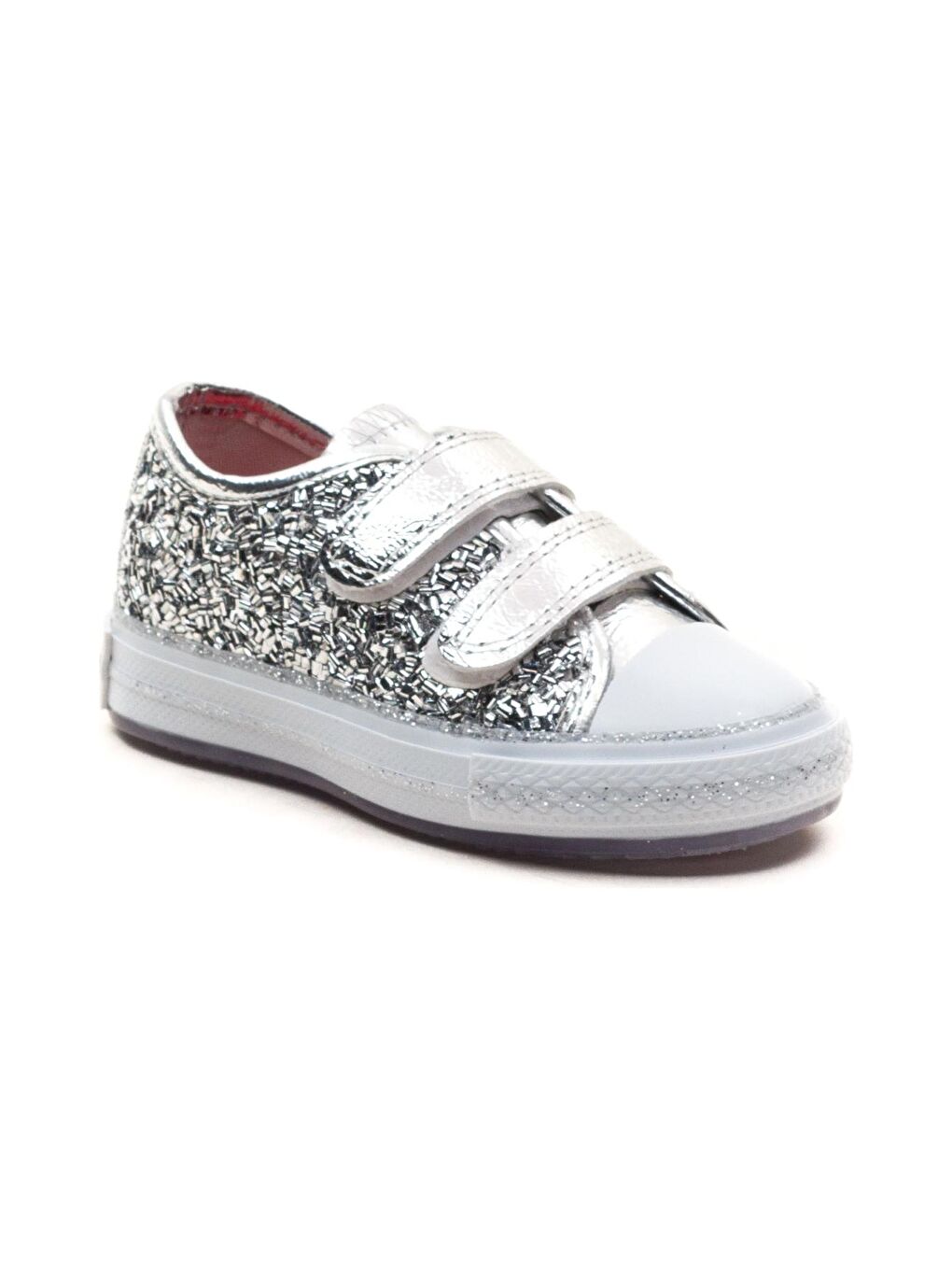 Gri Kız Çocuk Gümüş Ortopedik Destekli Spor Ayakkabı-1