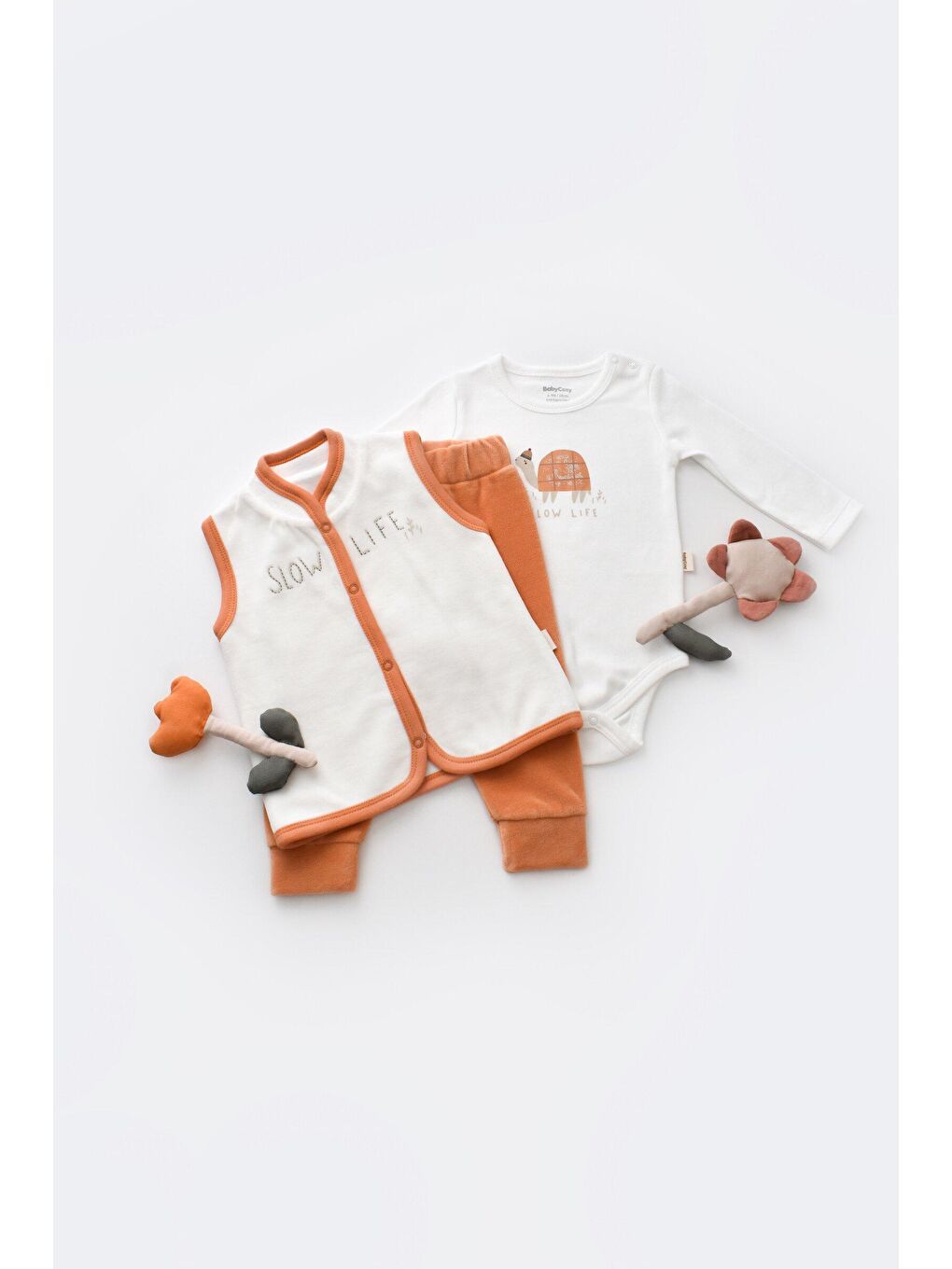 Mercan Kadife 3 Lü Set (Uzun Kollu Badi,Pantolon,Yelek)-2