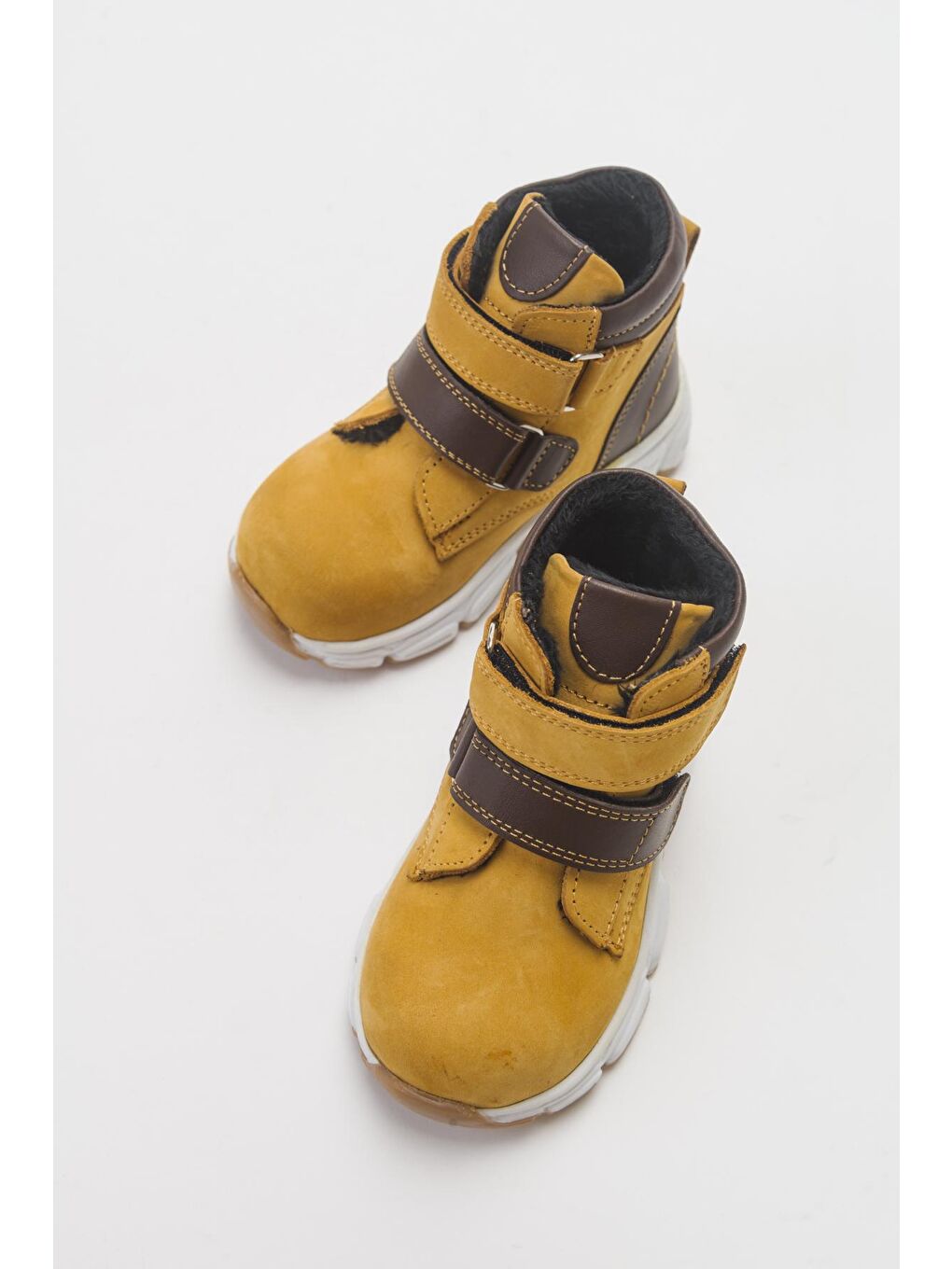 Erkek Çocuk Sarı Hakiki Deri Çocuk Bot-2