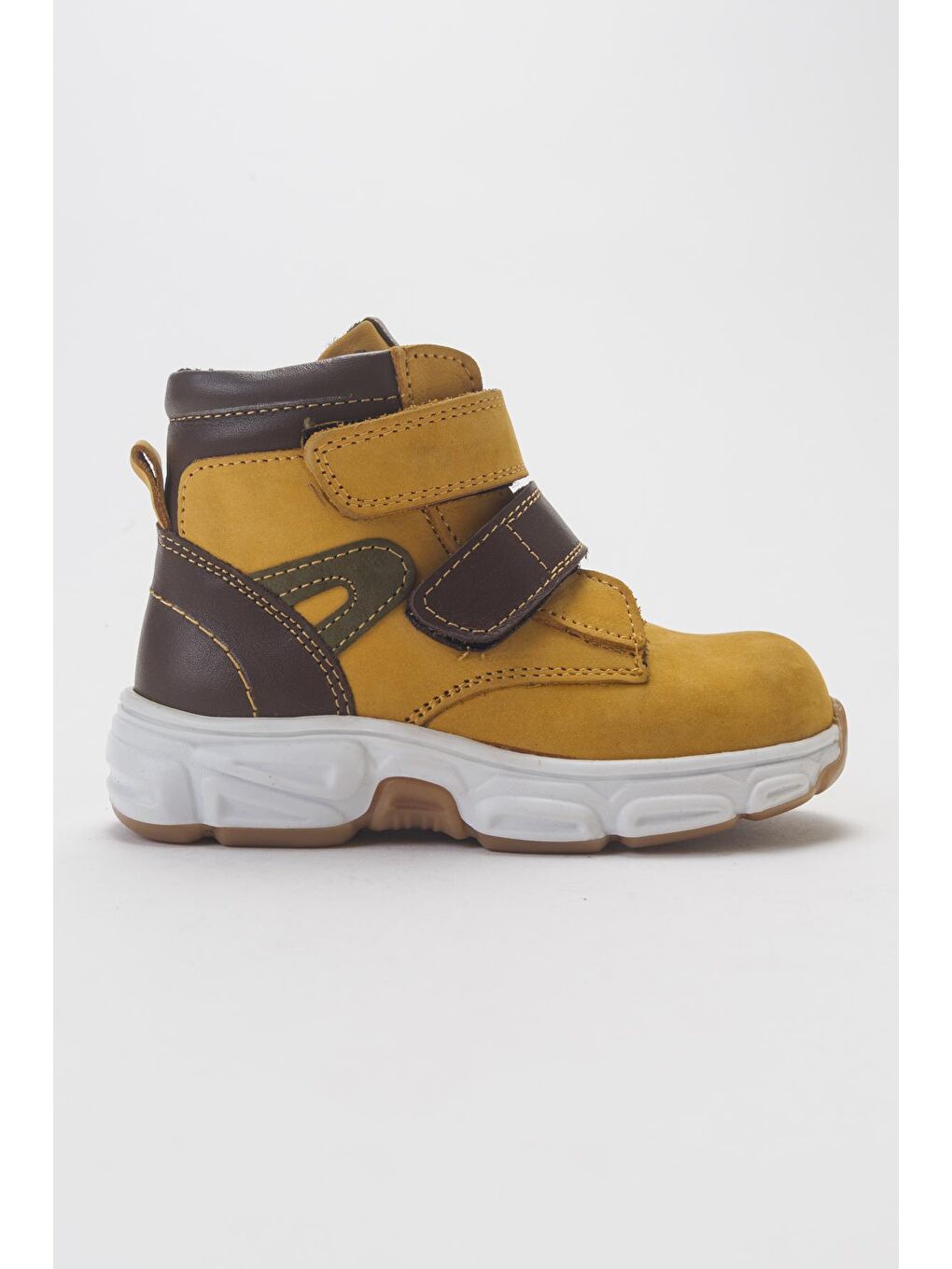 Erkek Çocuk Sarı Hakiki Deri Çocuk Bot-4