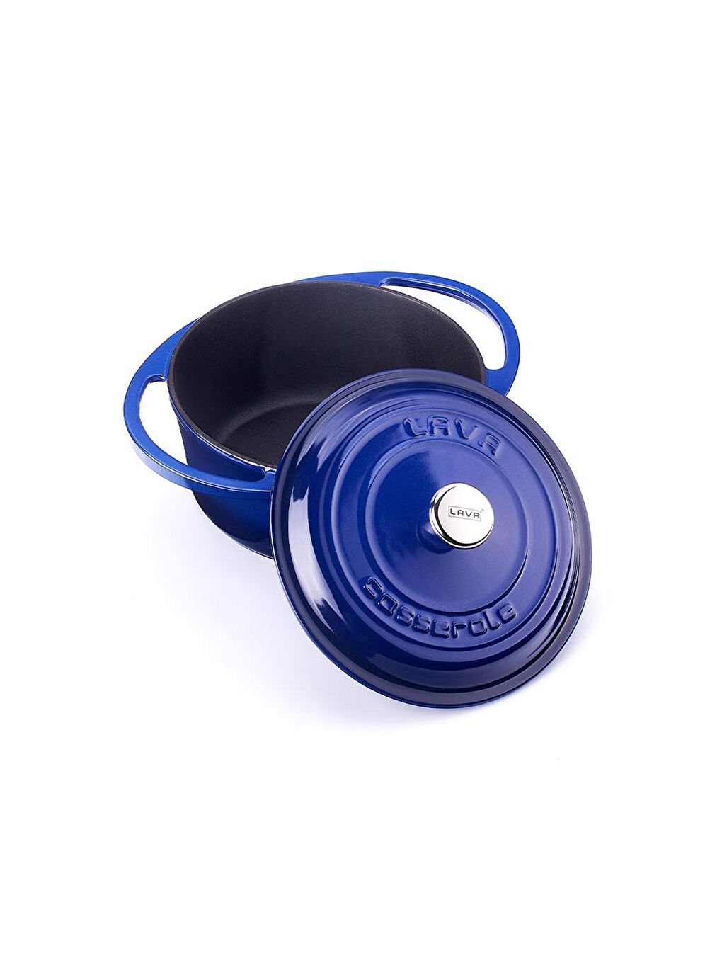 Mavi Yuvarlak Tencere Döküm Demir Kapak Heritage Serisi Çap(Ø)20cm-1