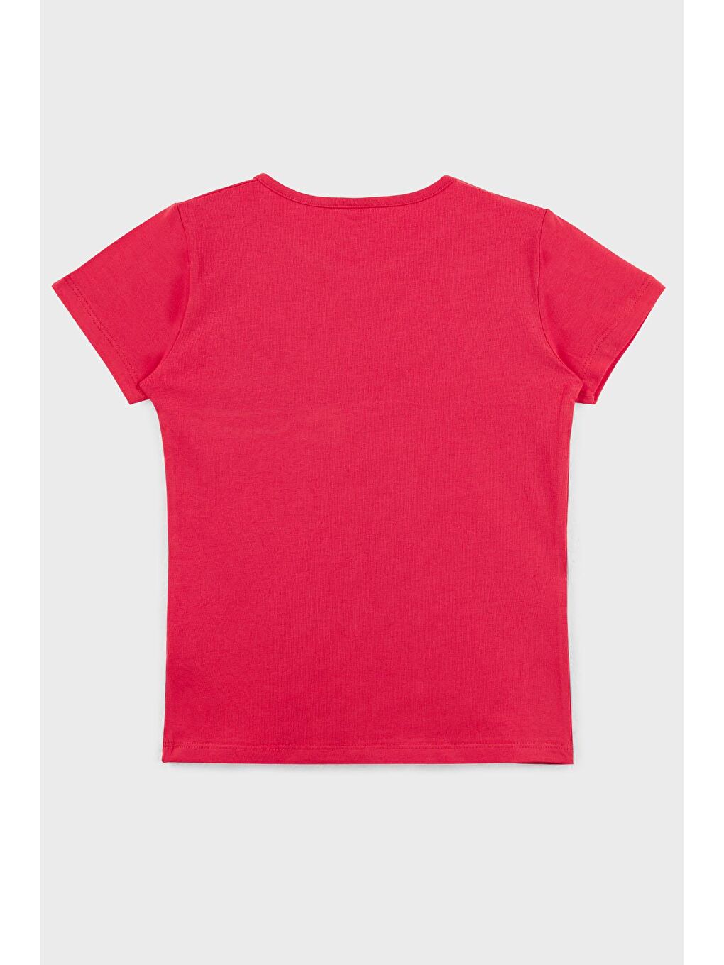 Kırmızı Baskılı V Yaka % 100 Pamuk T Shirt 5922614-1