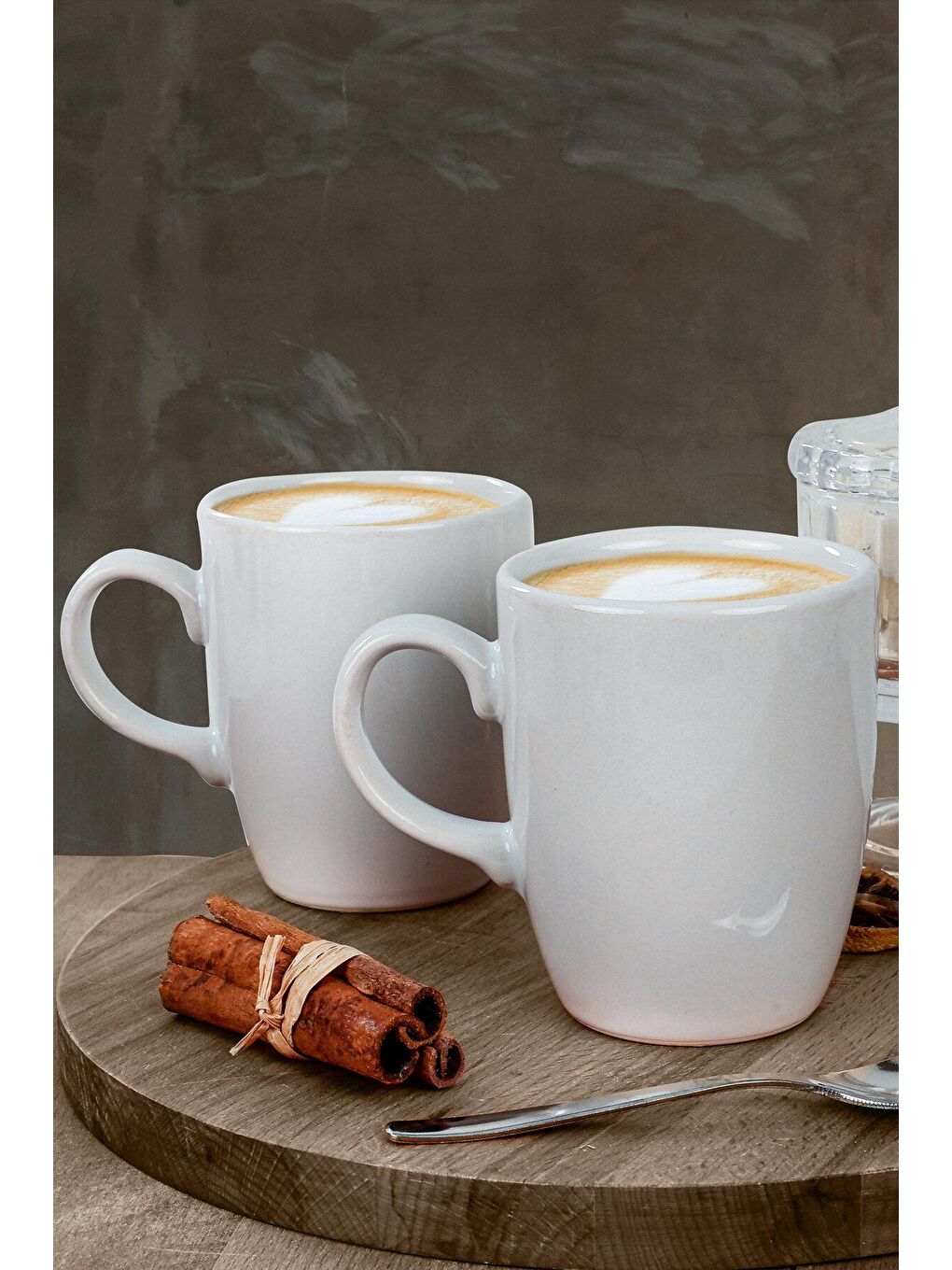 Keramika Beyaz Bulut Kupa 9 Cm 6 Adet - 1