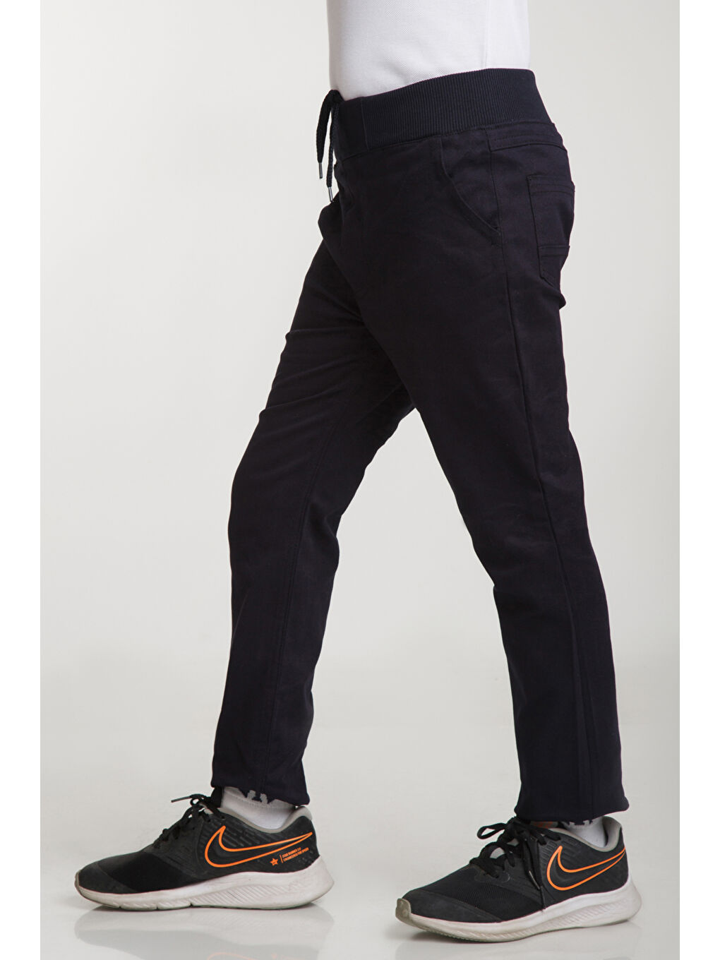Lacivert Kids Beli Lastikli Slim Fit Erkek Çocuk Pantolon-2