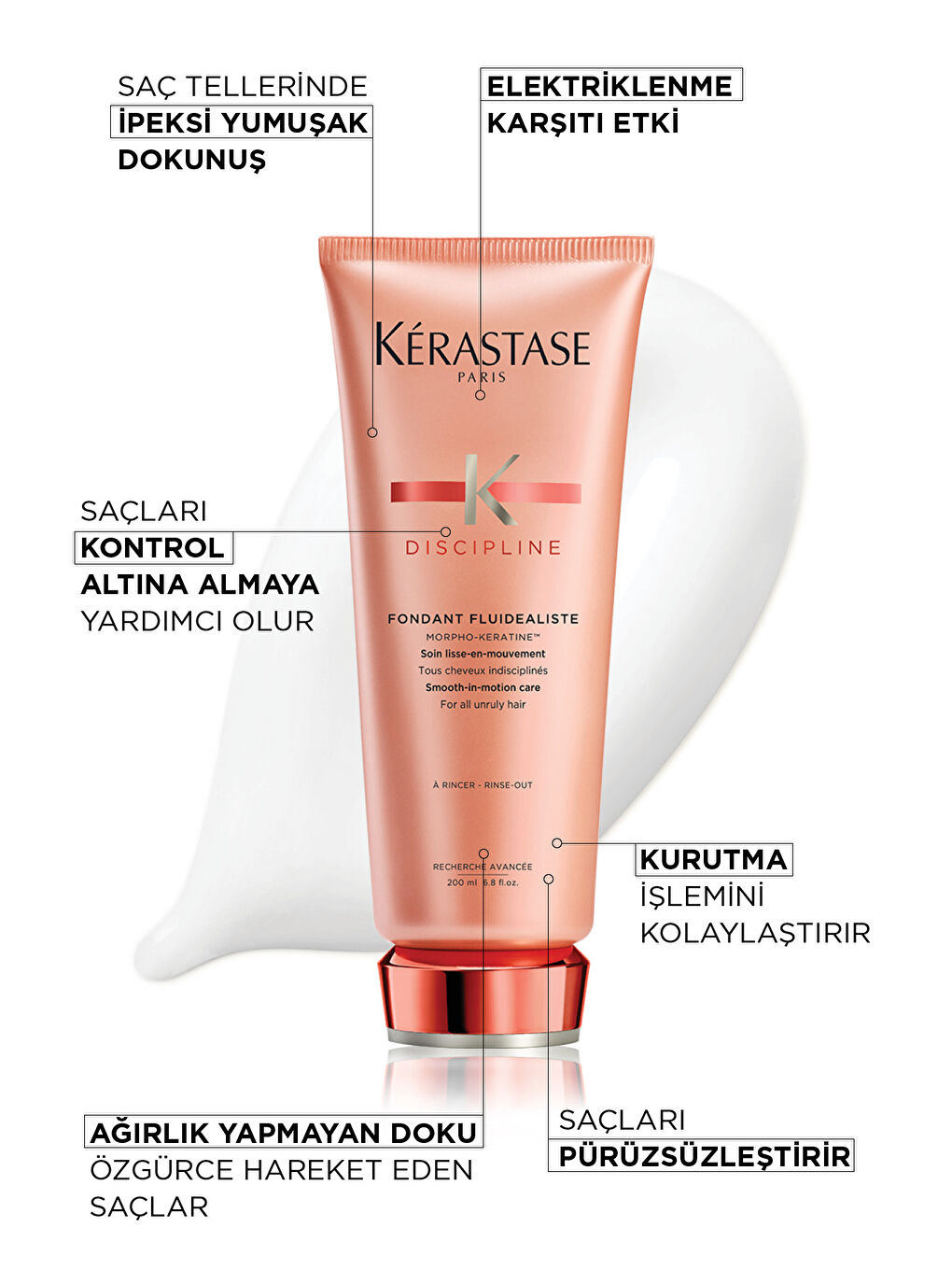 Kerastase Renksiz Discipline Fondant Fluidealiste Elektriklenme Önleyici Disiplin Kremi 200ml - 2