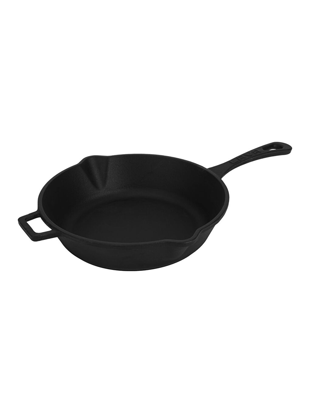 Siyah Yuvarlak Kızartma Tavası Döküm Demir Yekpare Saplı. Çap(Ø)24cm