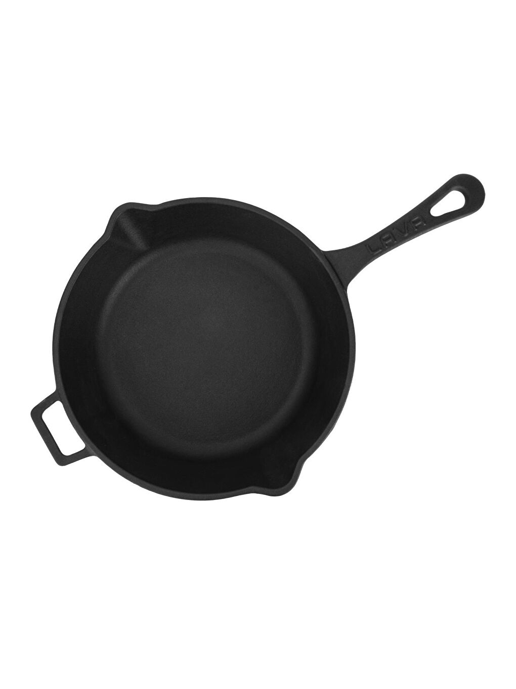 Siyah Yuvarlak Kızartma Tavası Döküm Demir Yekpare Saplı. Çap(Ø)24cm-1