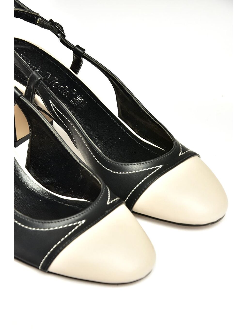 Bej U8200253 Siyah/Ten Kadın Topuklu Ayakkabı-1