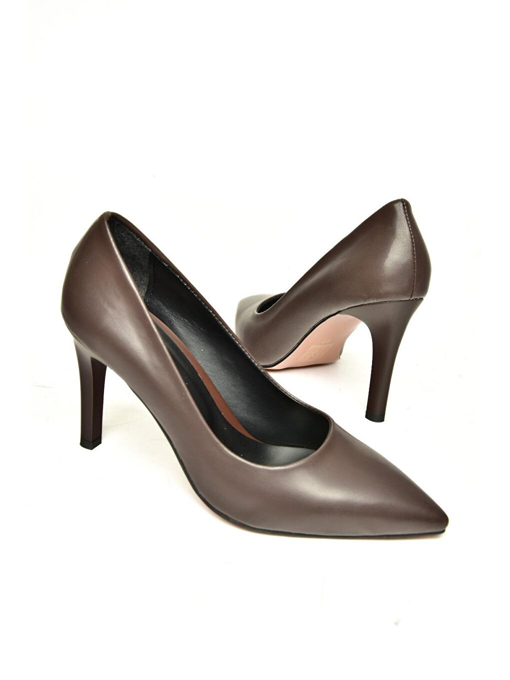 U6760820 Kahverengi Kadın Topuklu Ayakkabı-1