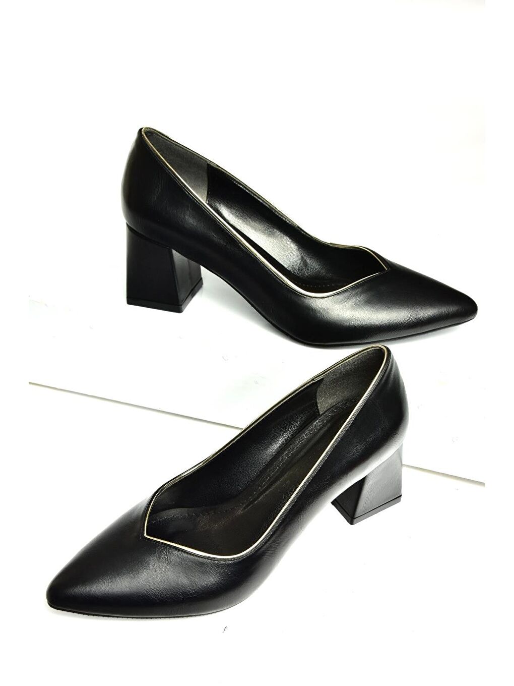 U8206211 Siyah Kadın Topuklu Ayakkabı-1