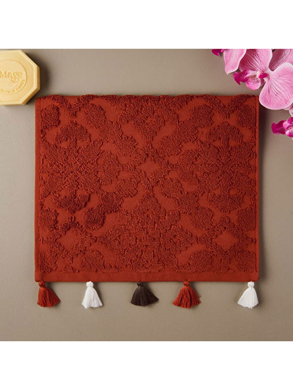 Bordo Soft Earthy Hues Juan El Havlusu - Kiremit - 30x50 cm-1