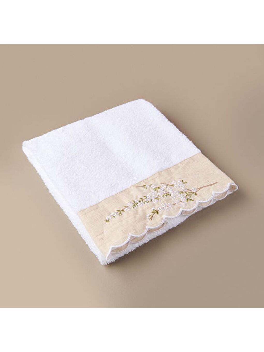 Soft Lina Yüz Havlusu - Ekru - 50x90 cm-4