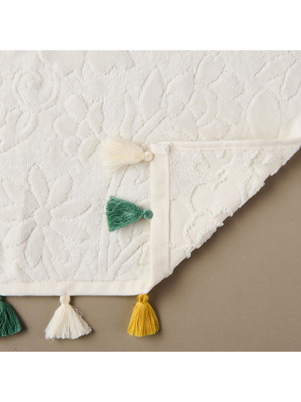 Soft Granny Summer Flos El Havlusu - Ekru - 30x50 cm-6