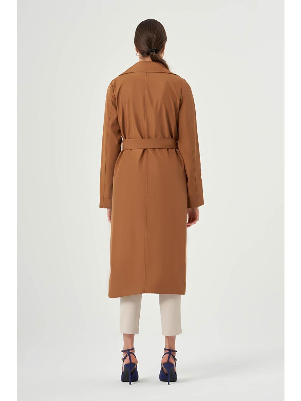 Turuncu Bsc Klasik Bakır Trençkot-4