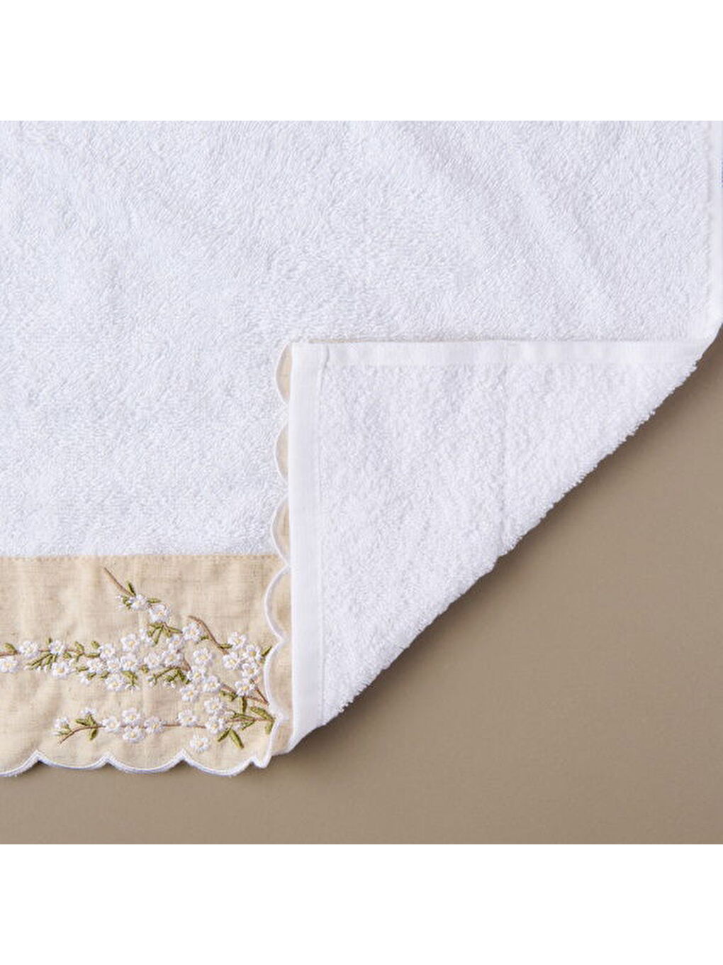 Soft Lina Yüz Havlusu - Ekru - 50x90 cm-9