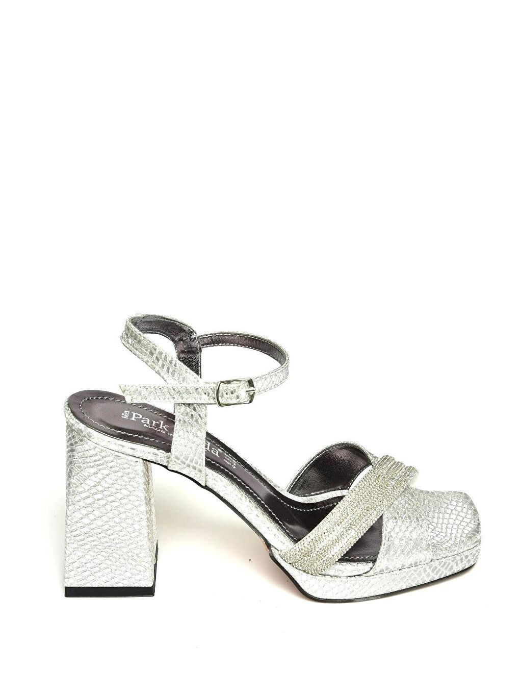 Gri U8200098 Gümüş Kadın Topuklu Ayakkabı