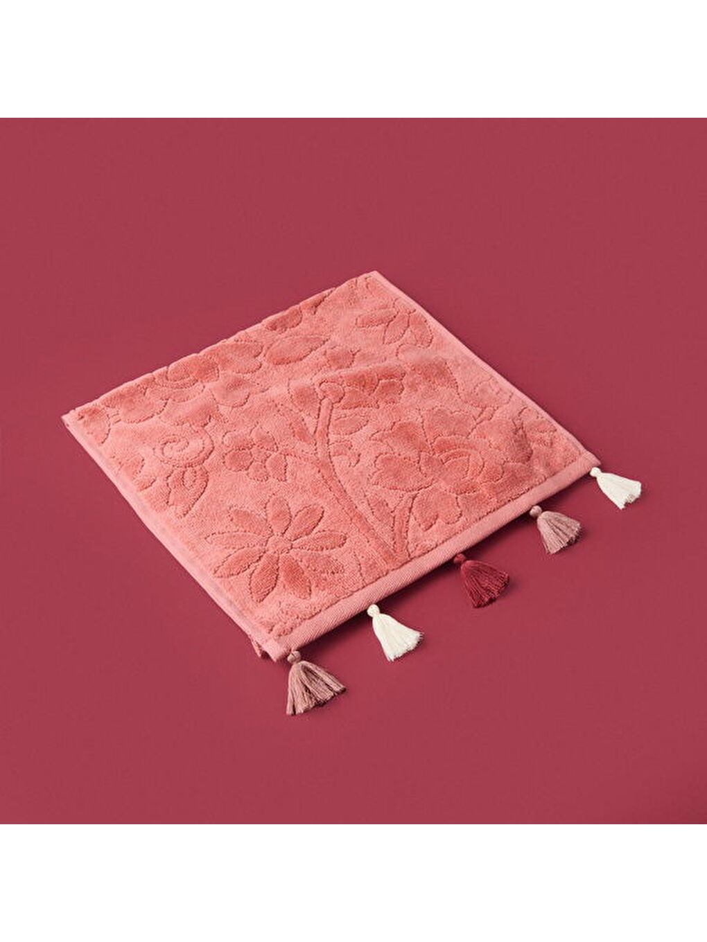 Pembe Soft Granny Summer Flos El Havlusu - Gülkurusu - 30x50 cm-3