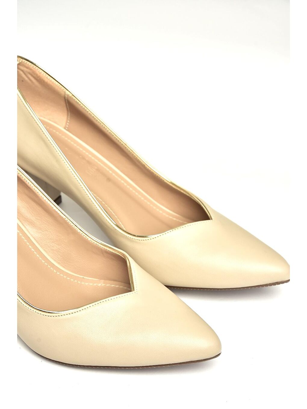 U8206211 Bej Kadın Topuklu Ayakkabı-2