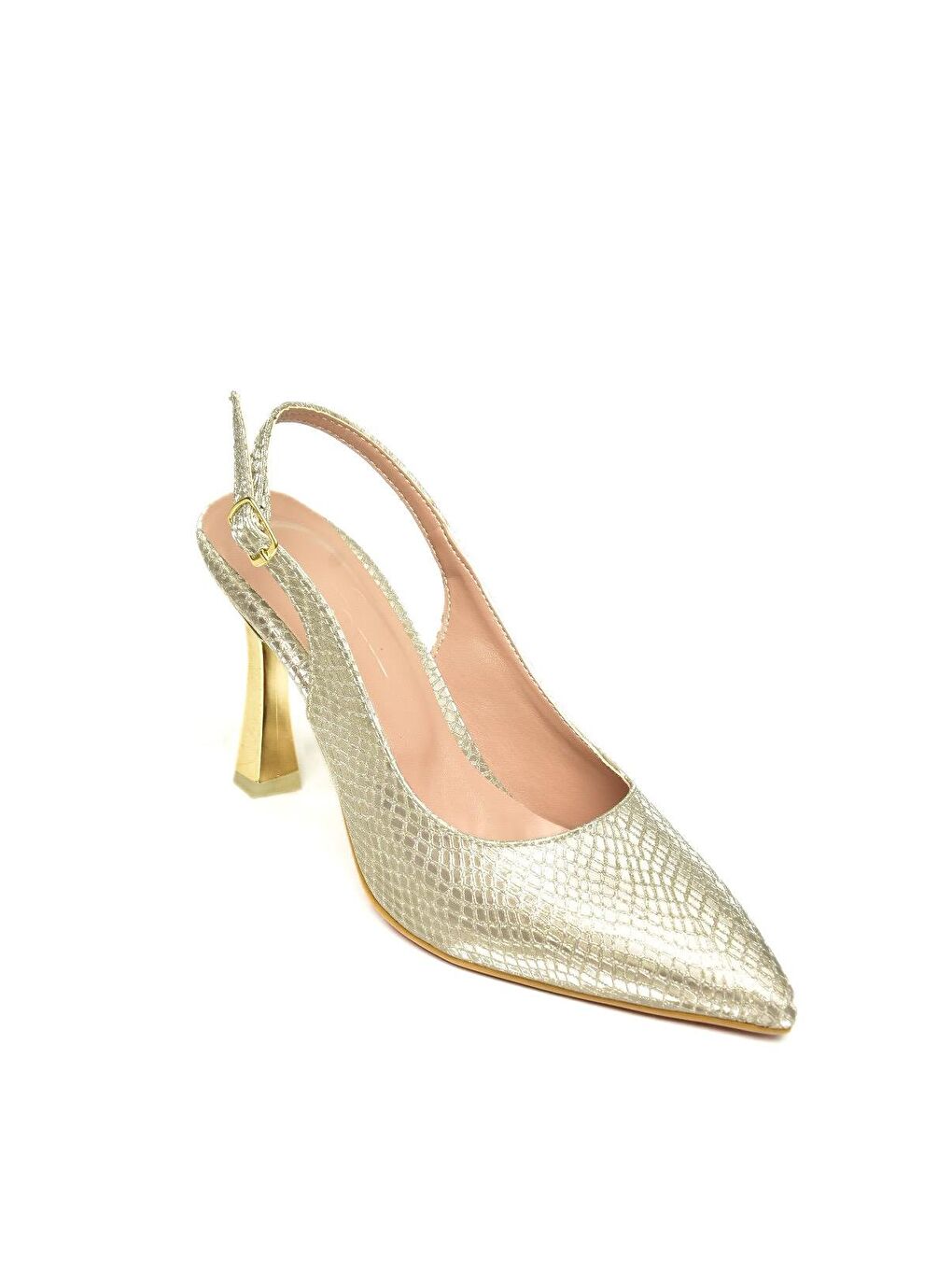 Sarı U6760892 Altın Kadın Topuklu Ayakkabı