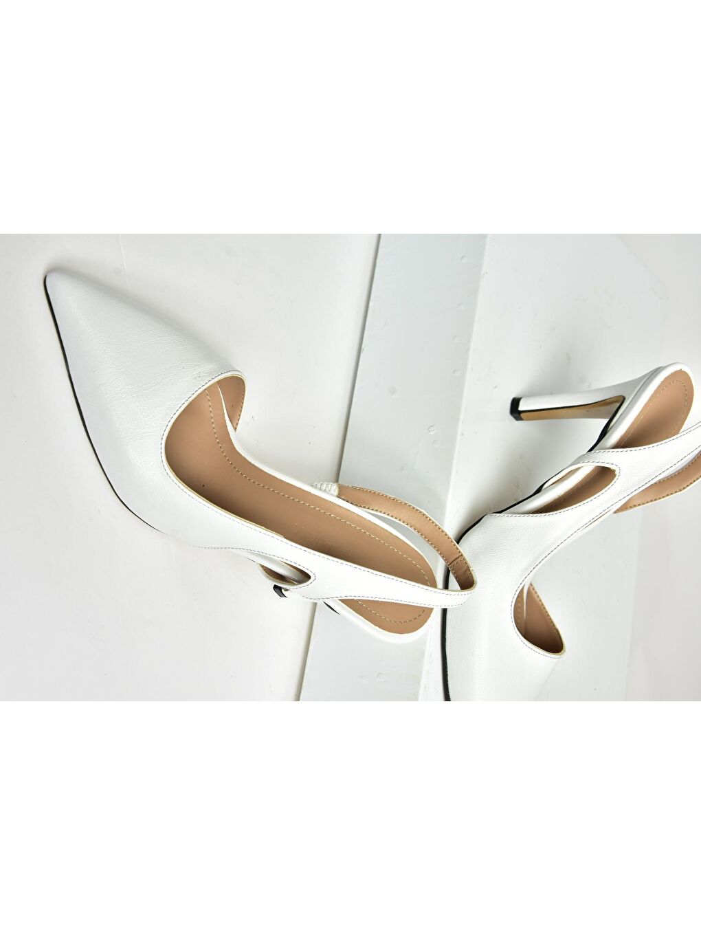 U4045894 Beyaz Kadın Topuklu Ayakkabı-1