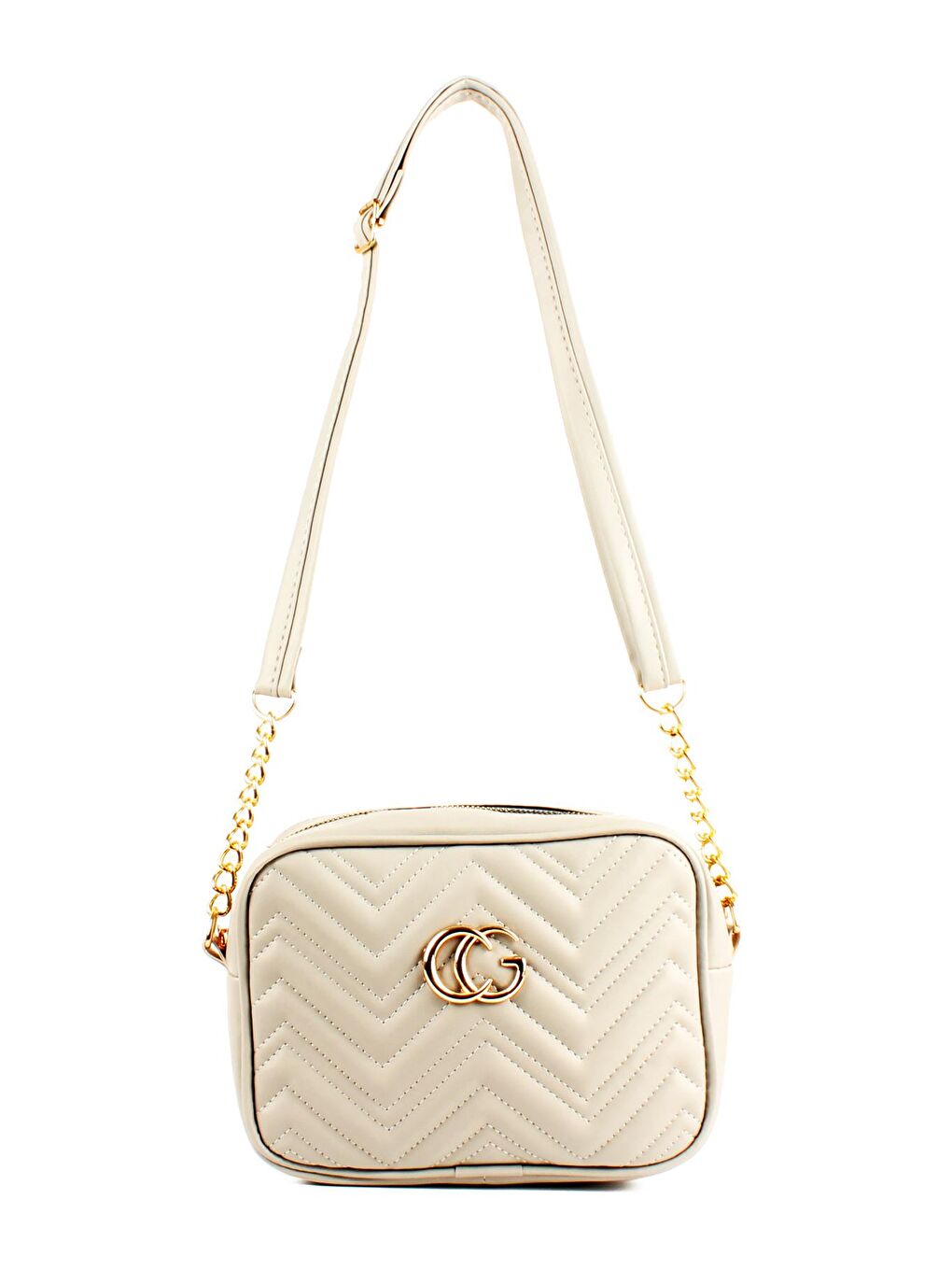 Gri Kadın Yarı Zincir Askılı Günlük Omuz Çantası (20551)-1