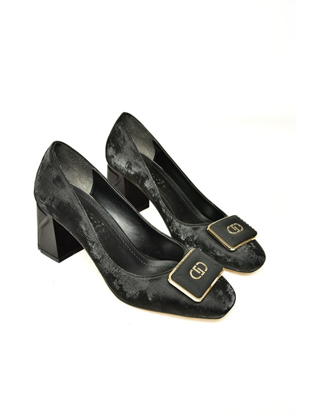 U8209544 Siyah Kadın Topuklu Ayakkabı-2