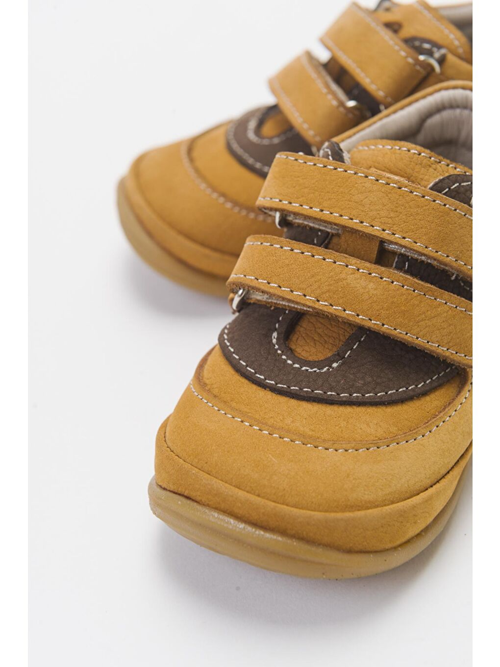 Erkek Çocuk Sarı Hakiki Deri Günlük Çocuk Ayakkabı