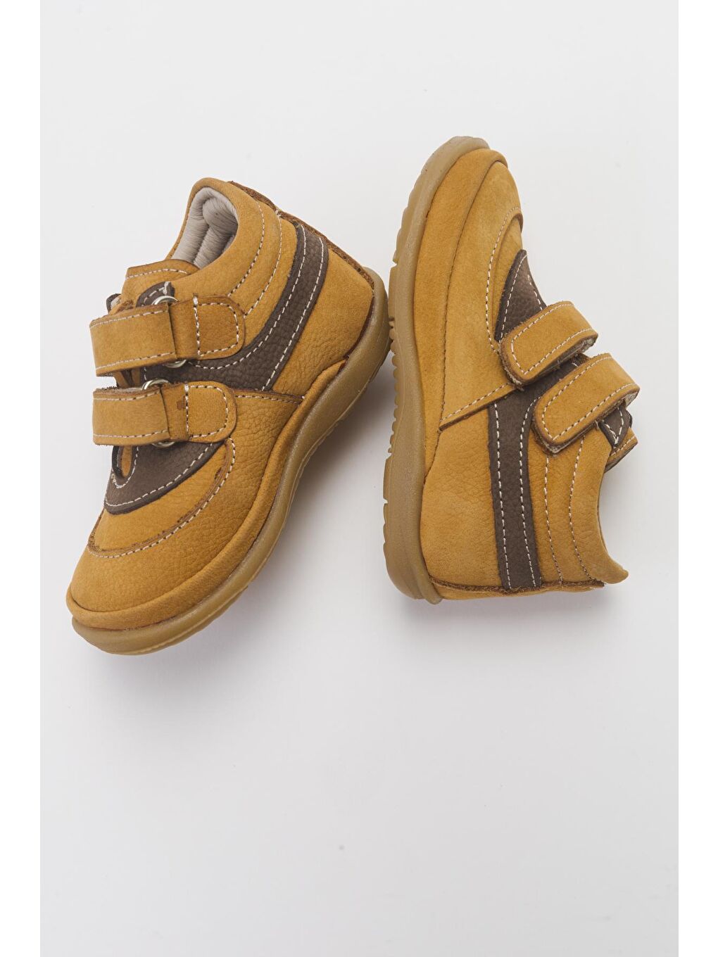 Erkek Çocuk Sarı Hakiki Deri Günlük Çocuk Ayakkabı-3