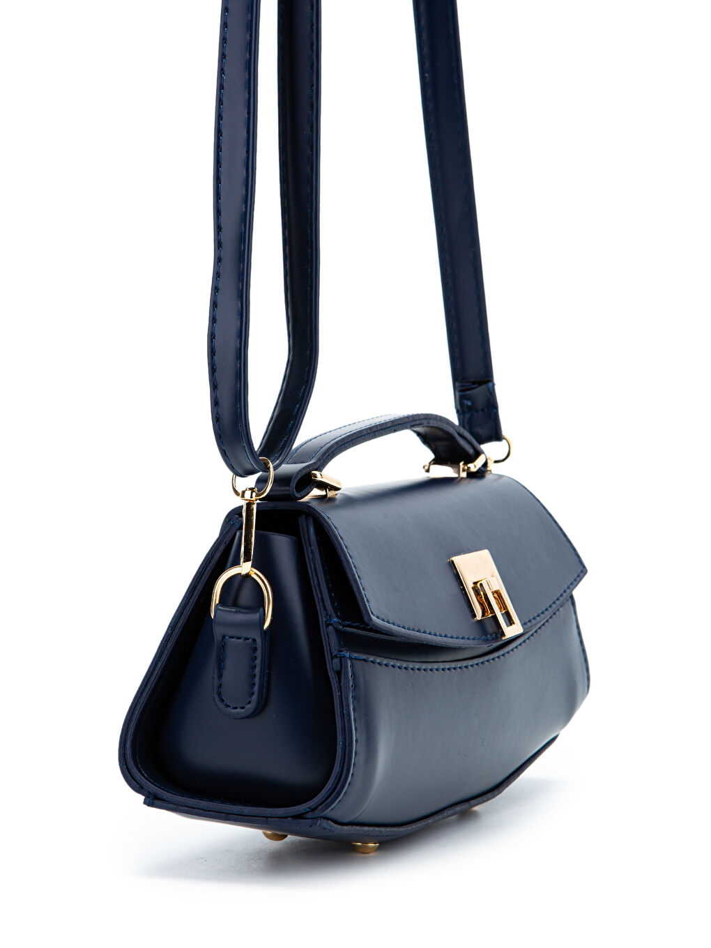 Kilit Detaylı Luvia Kadın Çapraz Çanta Lacivert-3