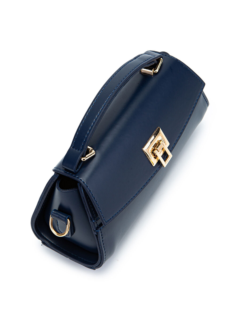 Kilit Detaylı Luvia Kadın Çapraz Çanta Lacivert-1