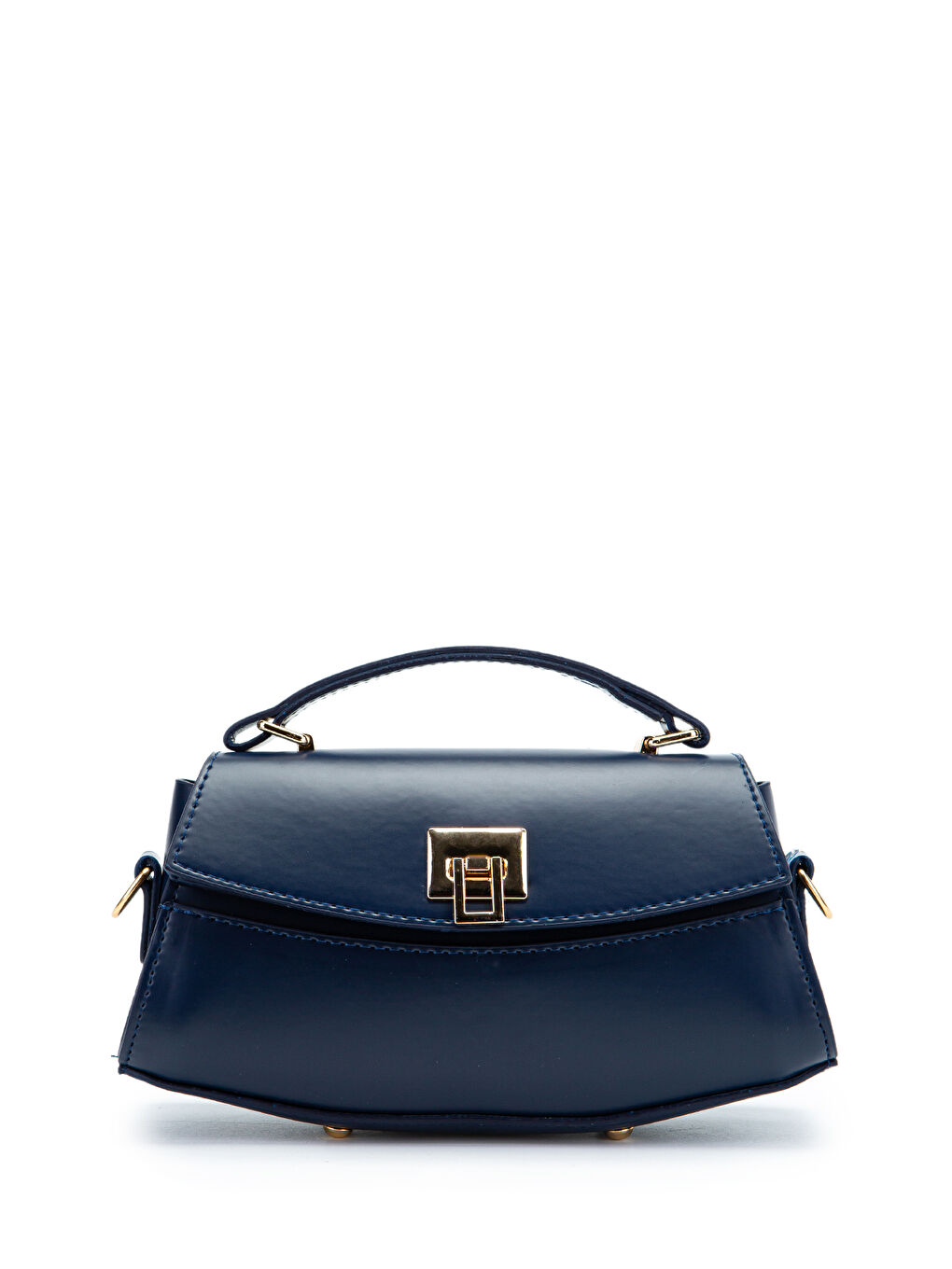 Kilit Detaylı Luvia Kadın Çapraz Çanta Lacivert