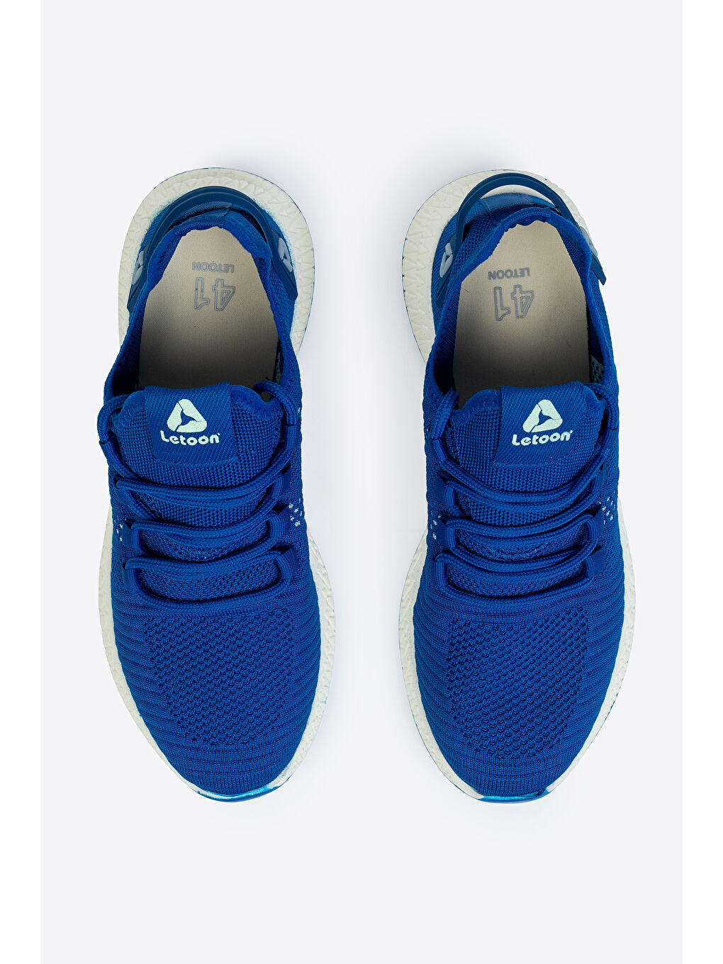 Mavi Yuvarlak Burunlu Bağcıklı Unisex Spor Ayakkabı-4