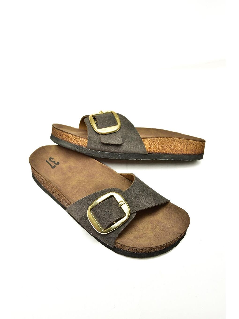 P7775072 Kahverengi Kadın Terlik-2