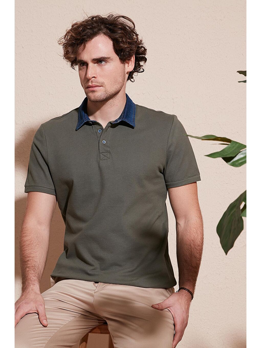 Buratti Haki % 100 Pamuk Polo T Shirt 5902134