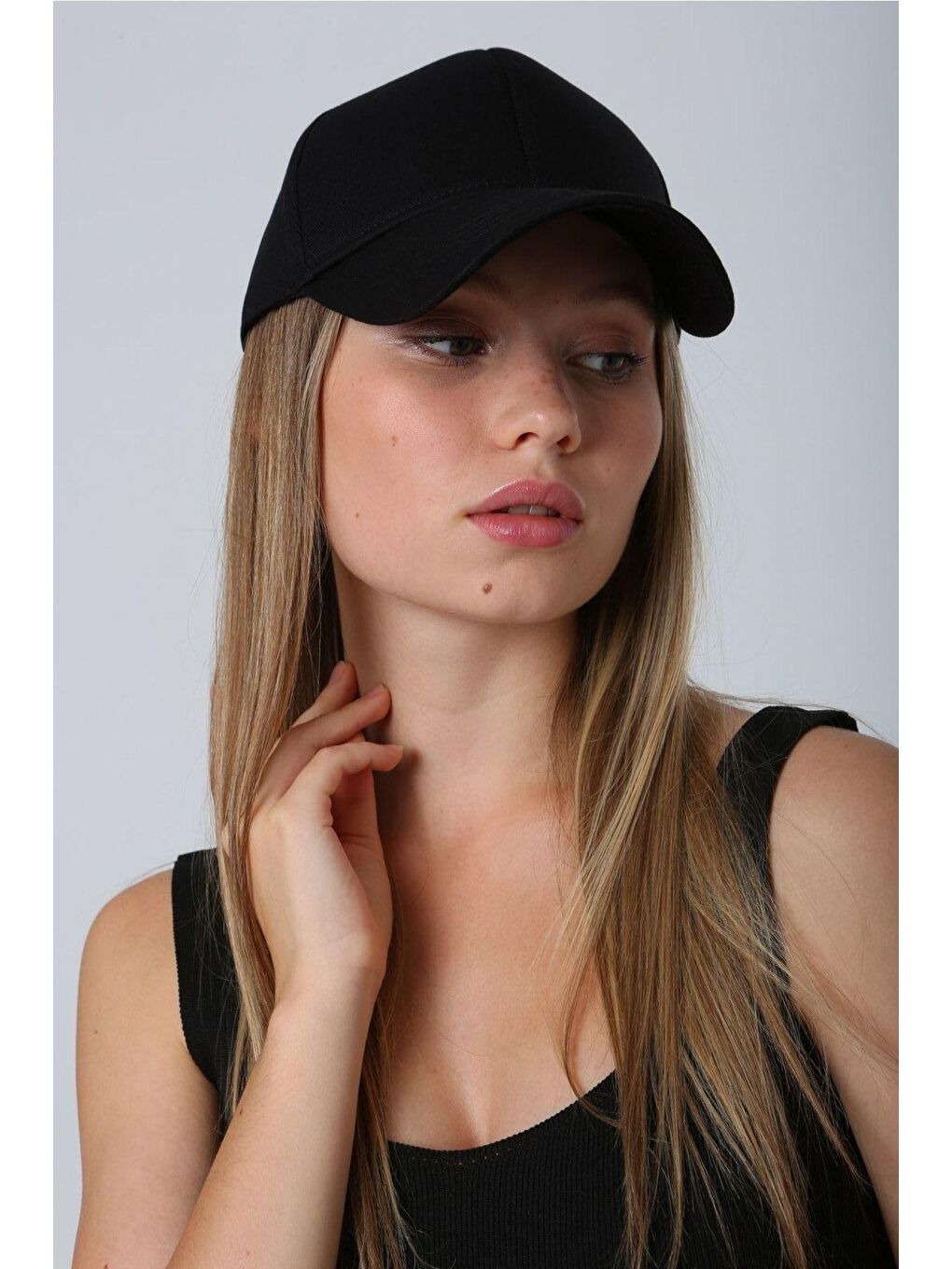 Unisex Düz Siyah Kep Şapka Spk12-1-1