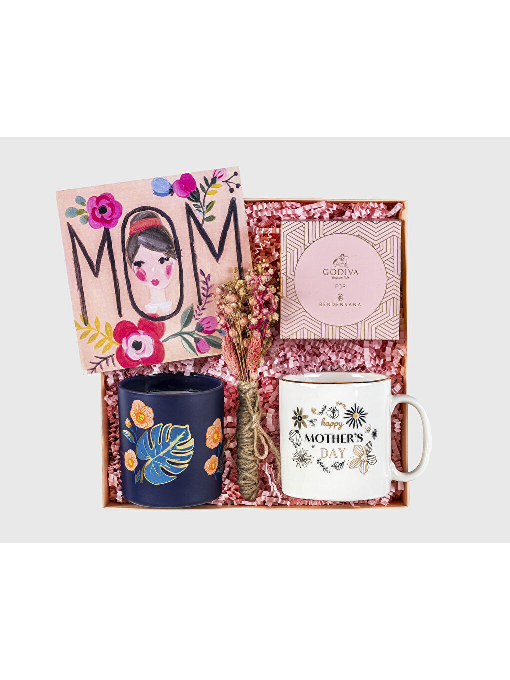 Pembe Çiçeklerle Sevgim Anneler Günü Hediye Kutusu